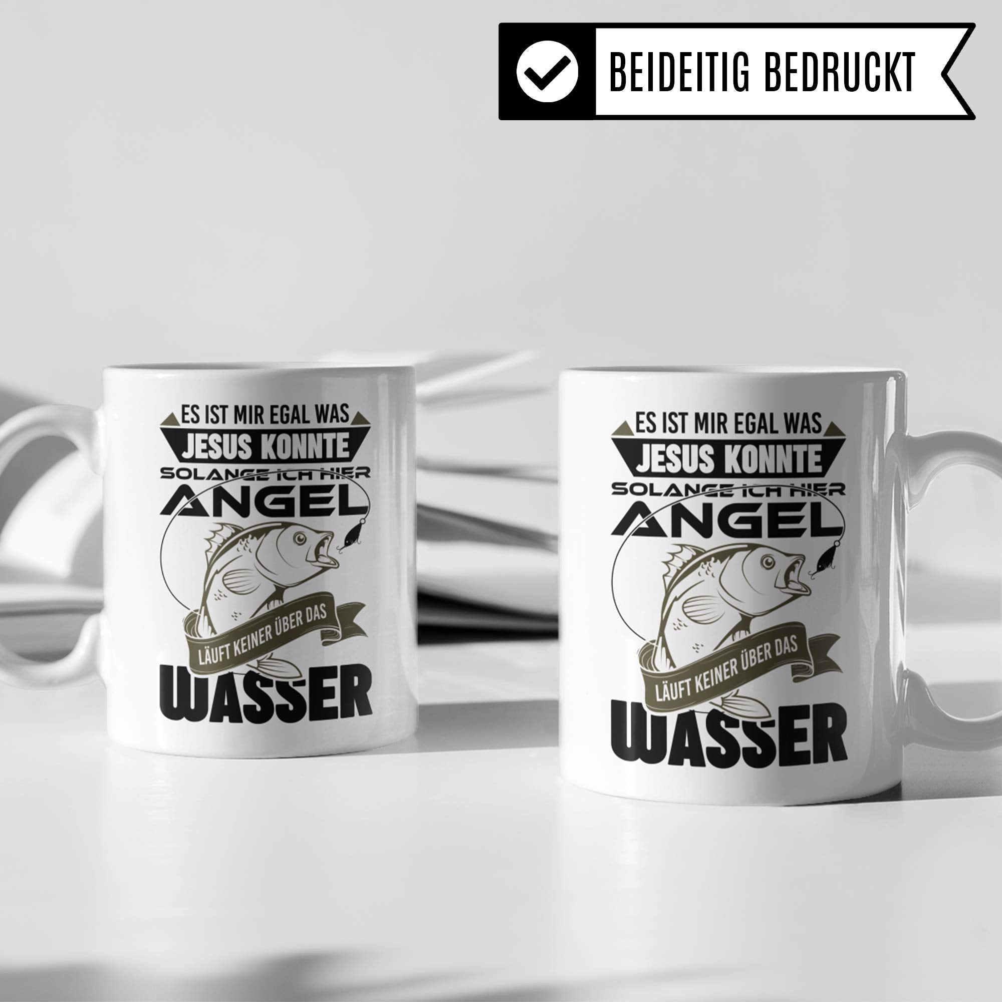 Pagma Druck Tasse Angler, Angeln Geschenk Deko, Fischer Becher Angel Fischerei Spruch Kaffeetasse, Angler Geschenke für Männer Kaffeebecher, Angelrute Fisch Motiv