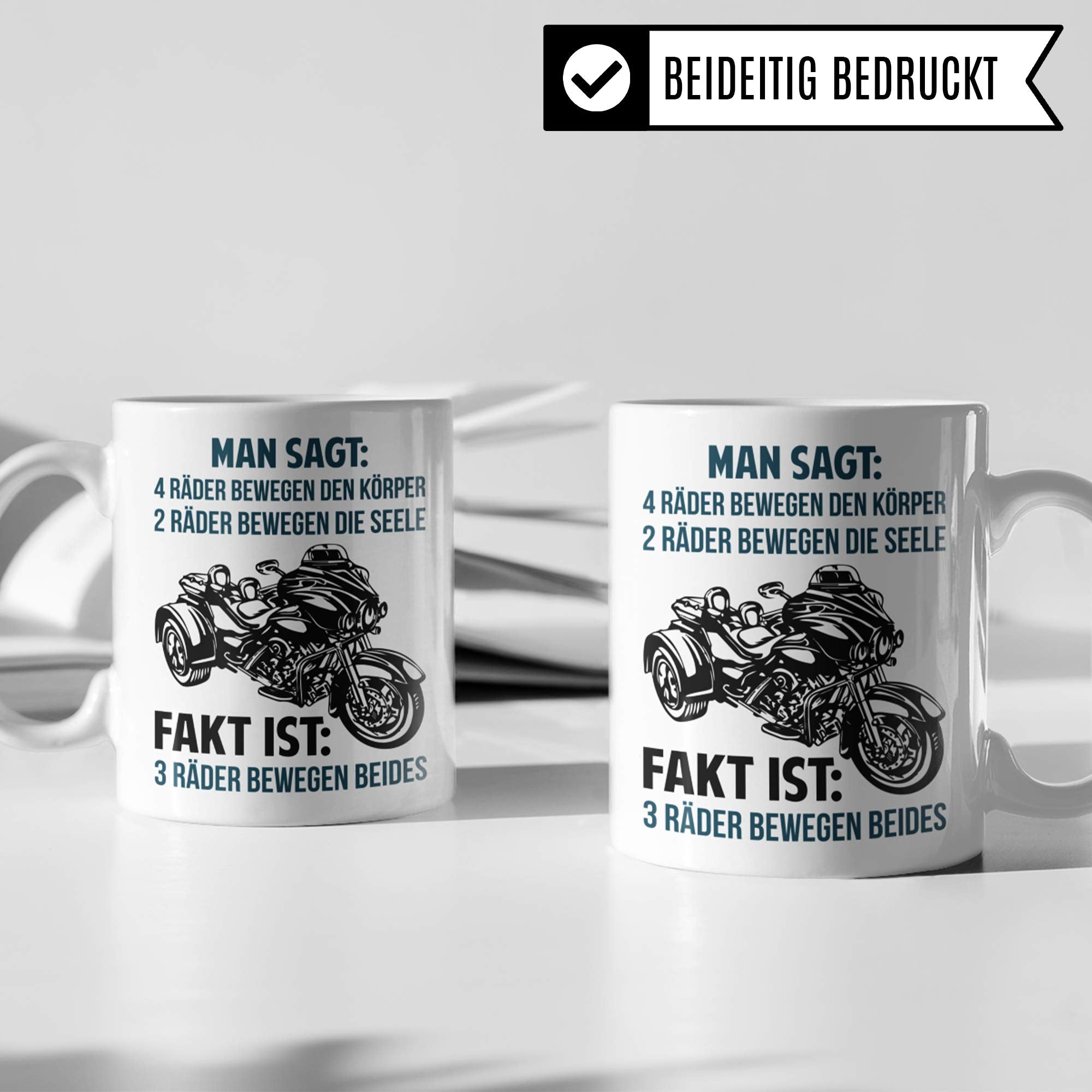 Pagma Druck Trike Geschenk, Tasse Triker Spruch Becher Geschenkidee, Kaffeetasse Trike