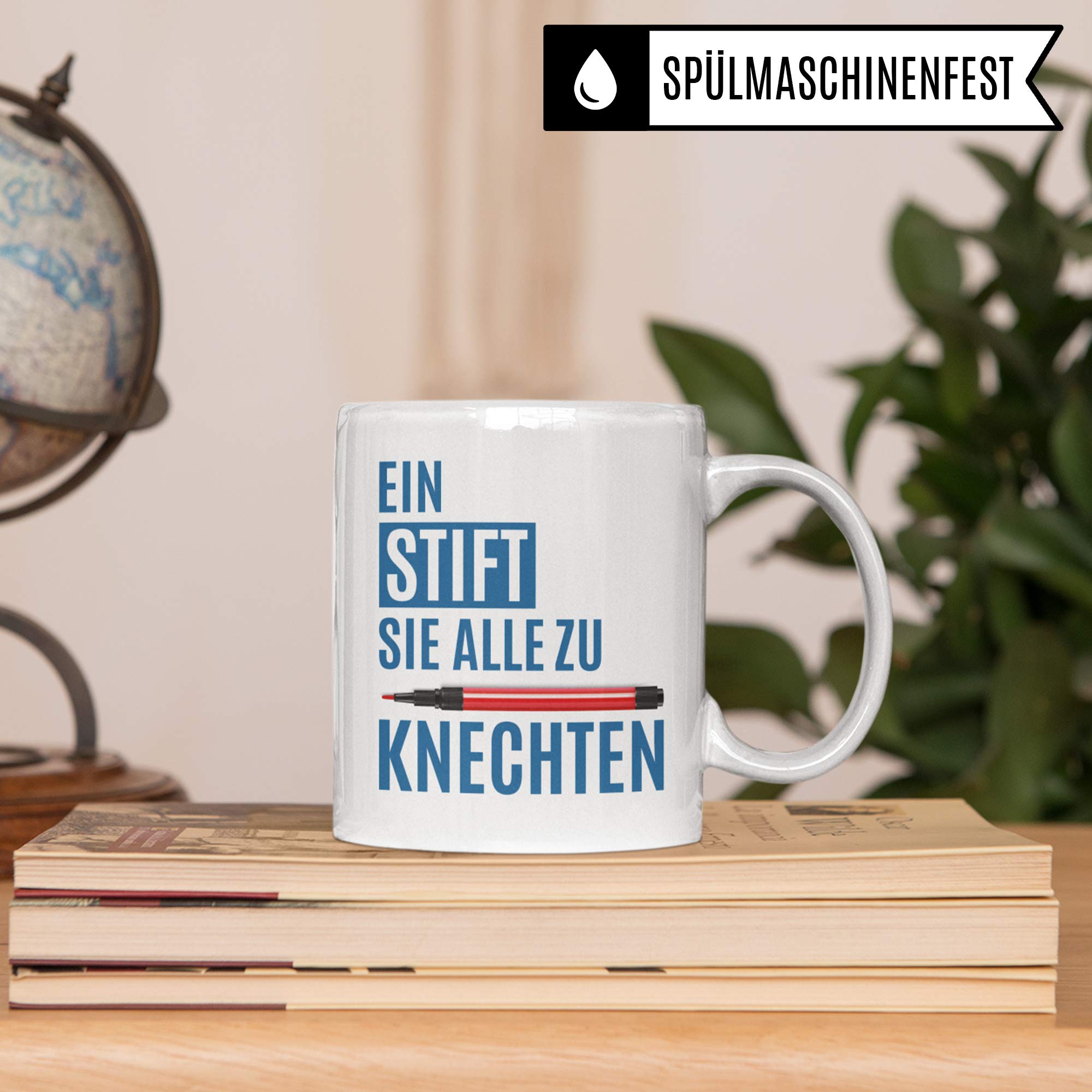 Pagma Druck Lehrer Tasse lustig, Geschenke für Lehrer Becher, EIN Stift Sie alle zu knechten Witz Kaffeetasse, Lehrer Tasse Abschied, Deutschlehrer Englischlehrer Mathelehrer Schule