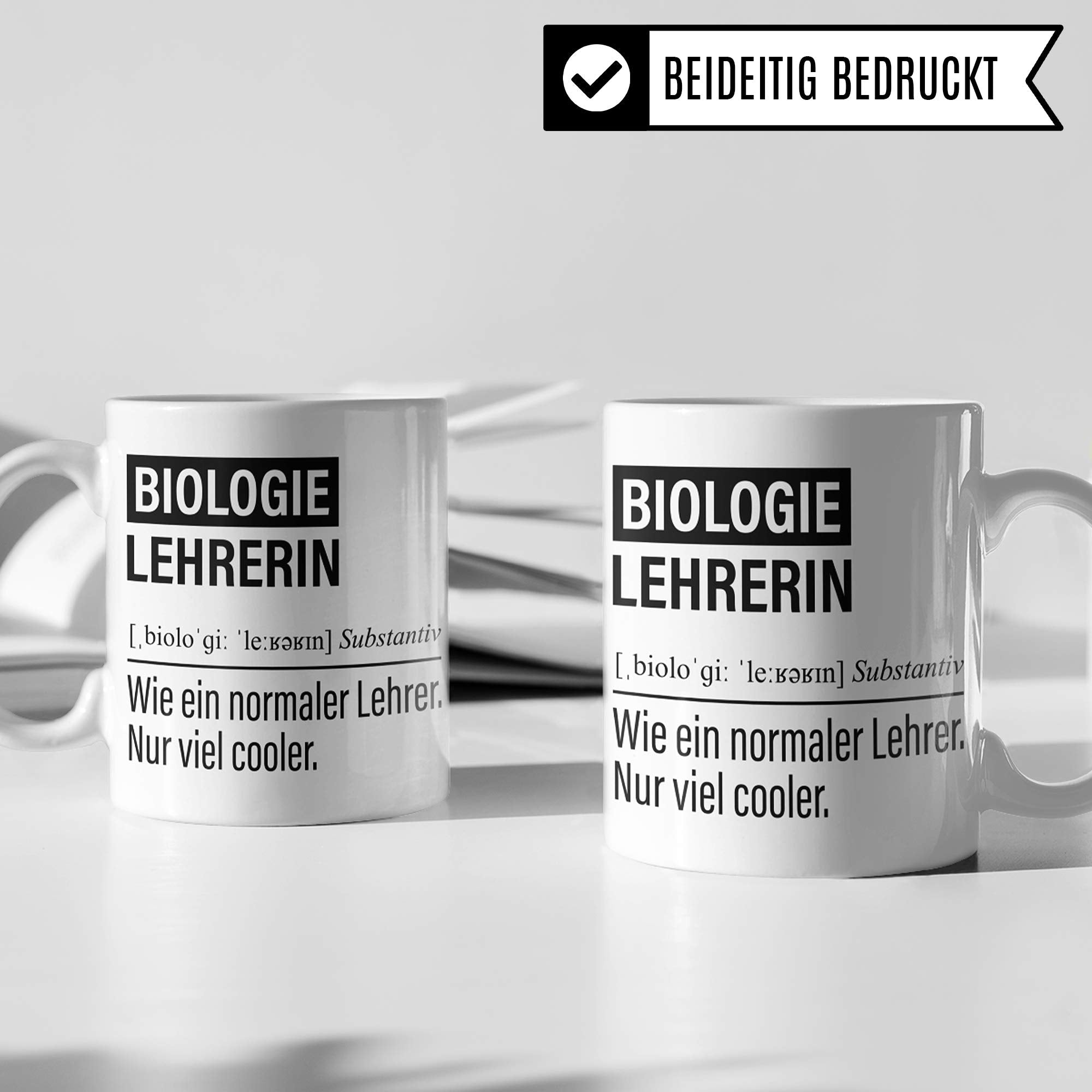 Biologielehrerin Tasse, Geschenk für Biologie Lehrerin, Kaffeetasse Geschenkidee Lehrer, Kaffeebecher Lehramt Schule Bio Unterricht Witz Biolehrerin