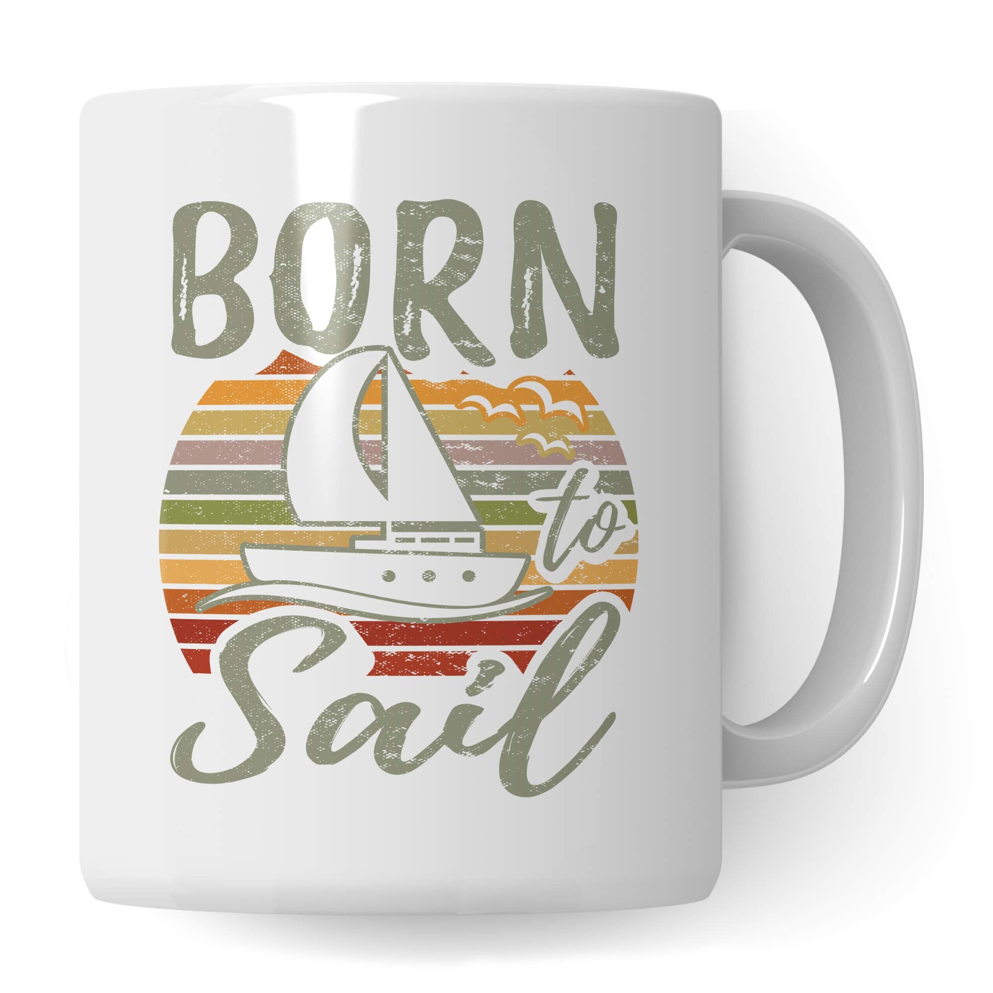 Pagma Druck Tasse Segeln Geschenk | Kaffeetasse für Segler | Tassen Segelboot/Segelschiff Geschenkidee zum Segeln für Bootsfahrer