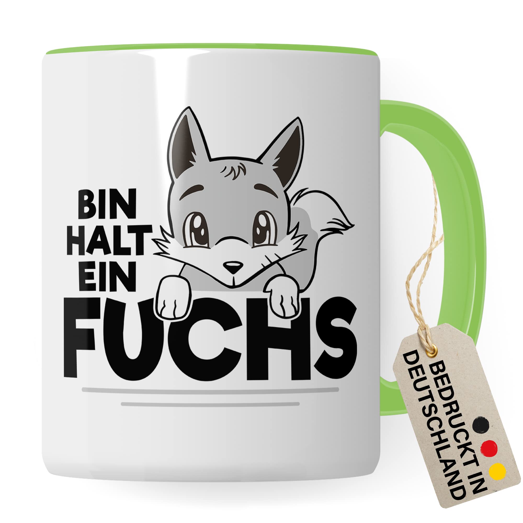 Fuchs Tasse, Bin halt ein Fuchs Spruch, Geschenk Schlaufuchs Besserwissen Schlaumeier, Fuchs-Motiv, Geschenk Kollegen Freund Freundin lustiger Fuchs Büro-Tasse