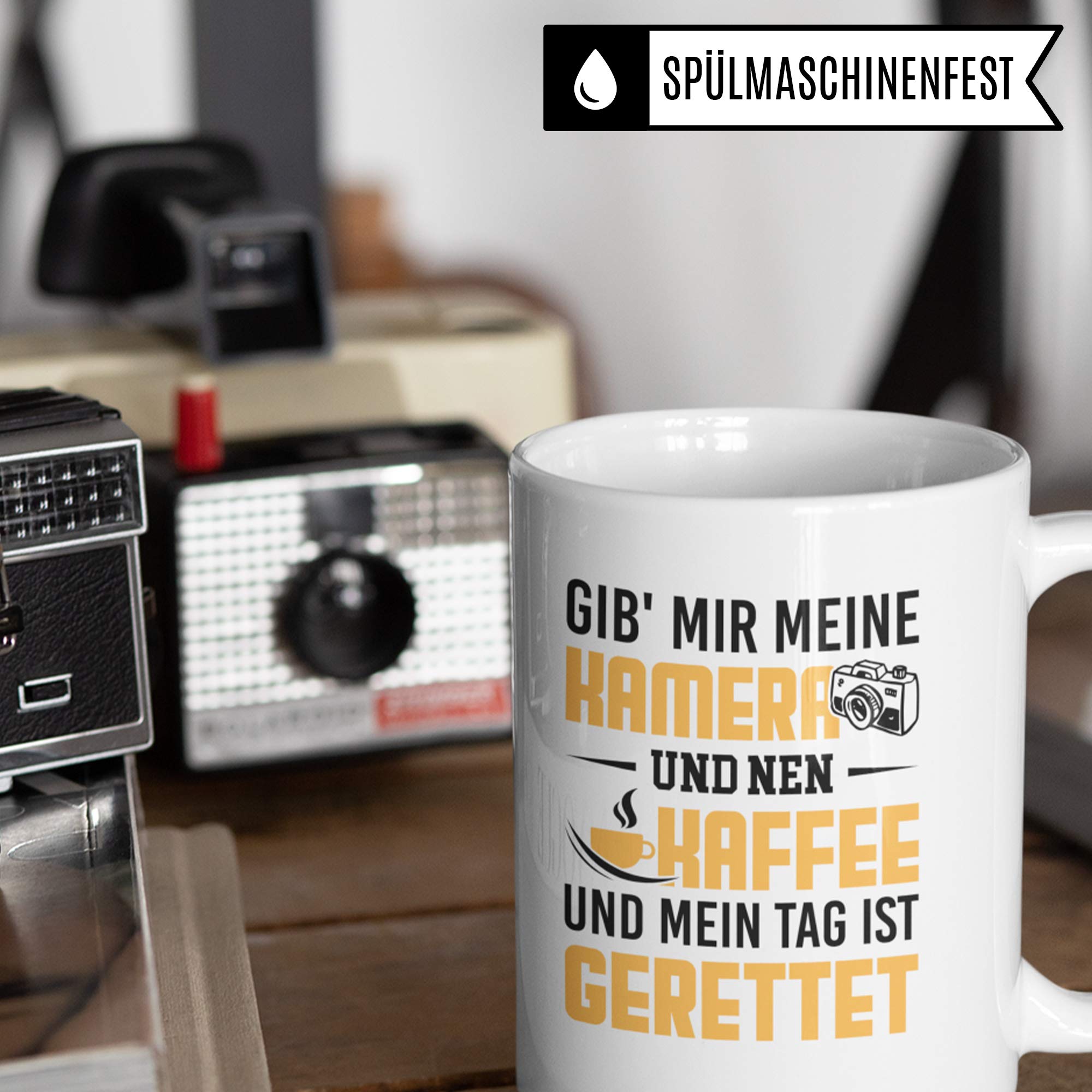 Pagma Druck Fotograf Tasse, Geschenkideen für Fotografen Kaffeebecher, Fotografieren Fotografie Kamera Objektiv Becher, Geschenke für Fotografen Kaffeetasse Kameramann