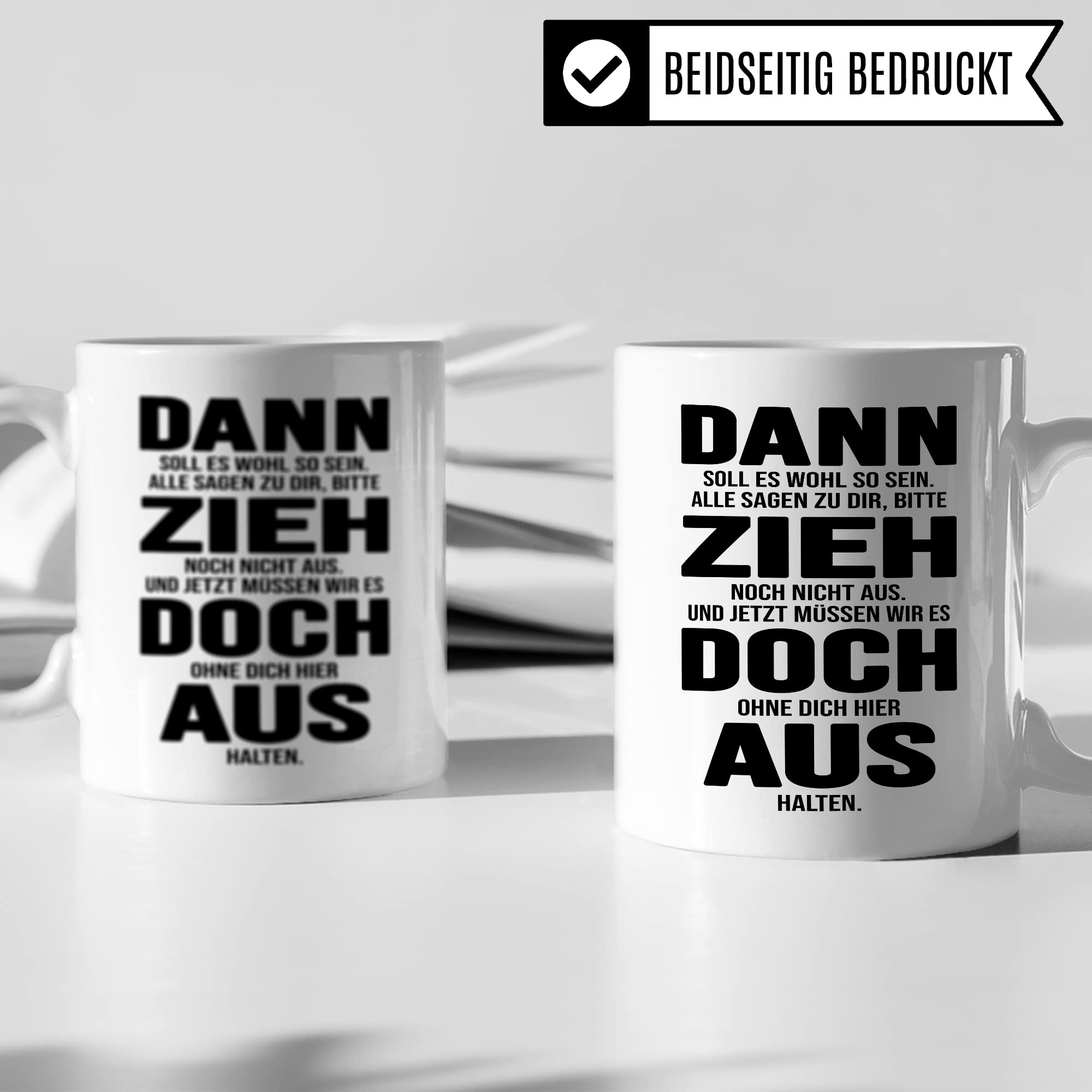 Tasse Umzug Zieh aus Spruch lustig Kaffee-Becher Geschenk Geschenkidee eigene Wohnung Kaffeetasse Geschirr Küche Wohnung Ausstattung Teetasse lustig zuhause Ausziehen