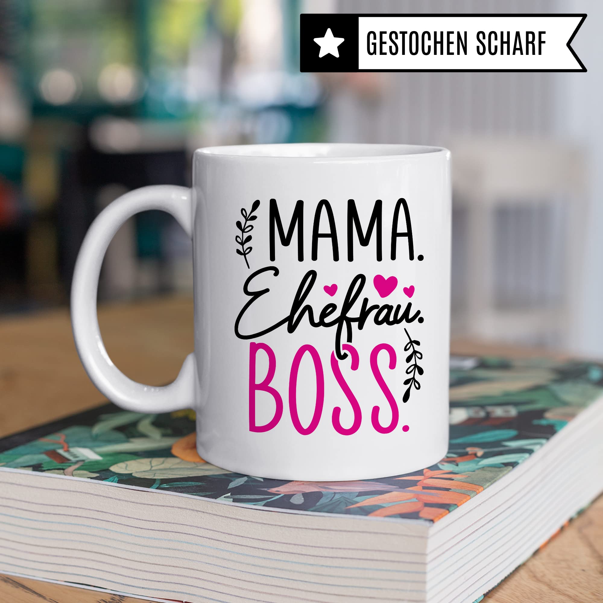 Tasse Mama Geschenk, Mama Ehefrau Boss Geschenkidee Kaffeetasse mit Spruch lustig Kaffee-Becher Mutter Chef Teetasse Muttertag Kaffee-Tasse