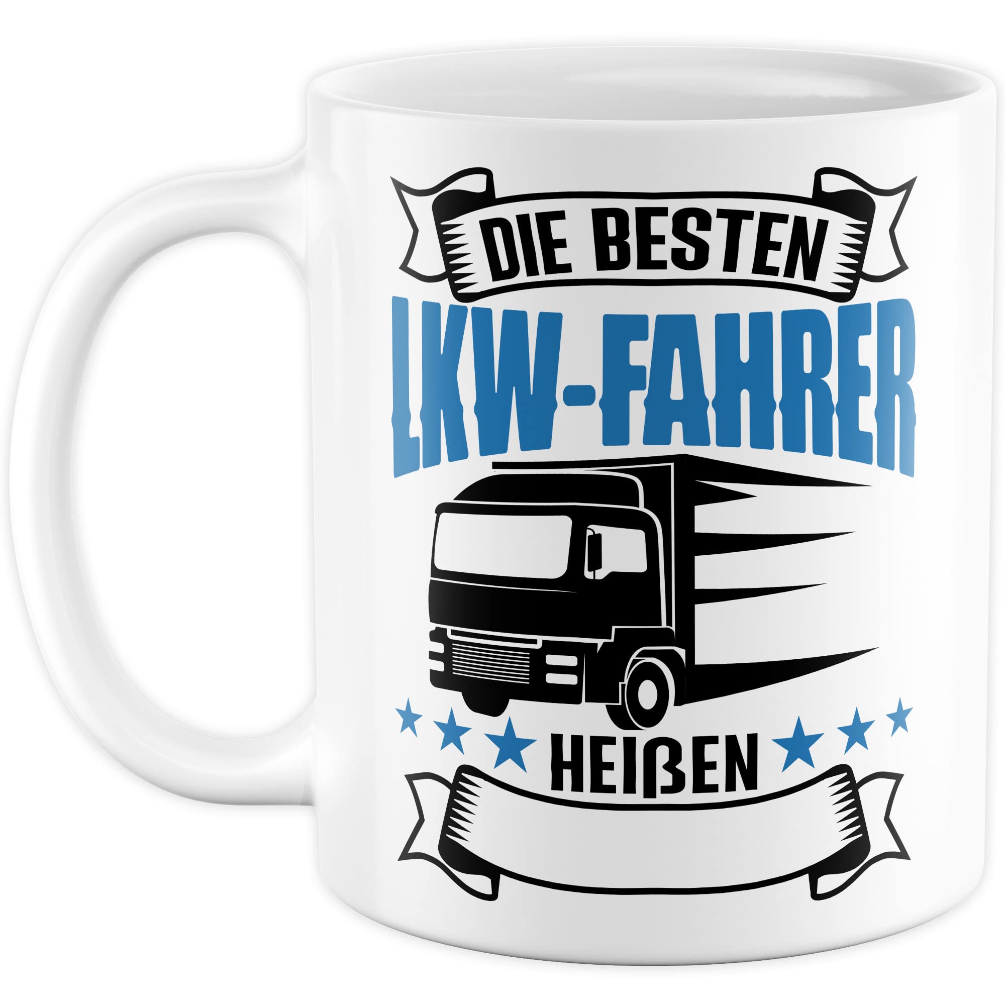 LKW Tasse personalisierbar Lkw Fahrer Kaffeetasse anpassbar Kaffee-Becher mit Wunsch Name lustig Geschenkidee persönlich Fernfahrer Geschenk Lastwagen Spediteur Custom Tasse mit Spruch