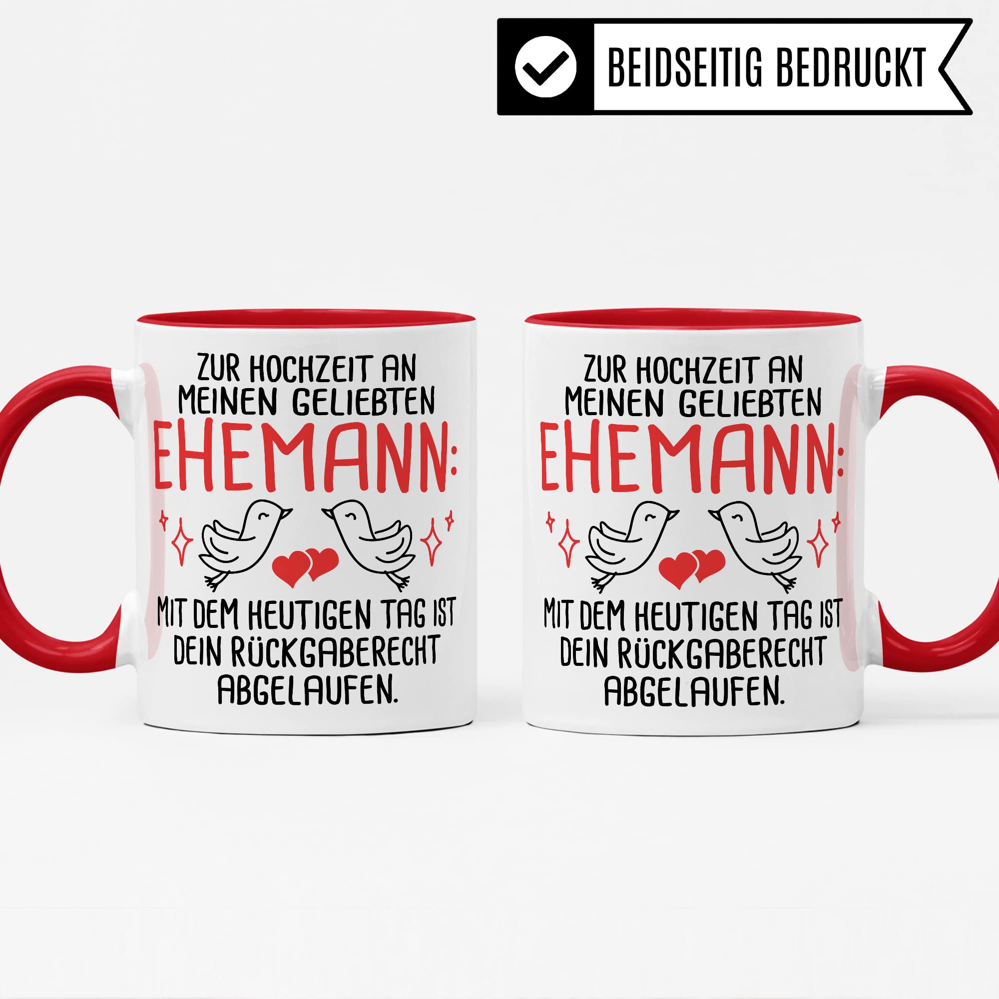 Tasse Ehemann Geschenk, Zur Hochzeit an meinen geliebten Ehemann Geschenkidee Frau Kaffee-Becher Kaffeetasse mit Spruch lustig Hochzeit Trauung Ehepartner Ehegatte