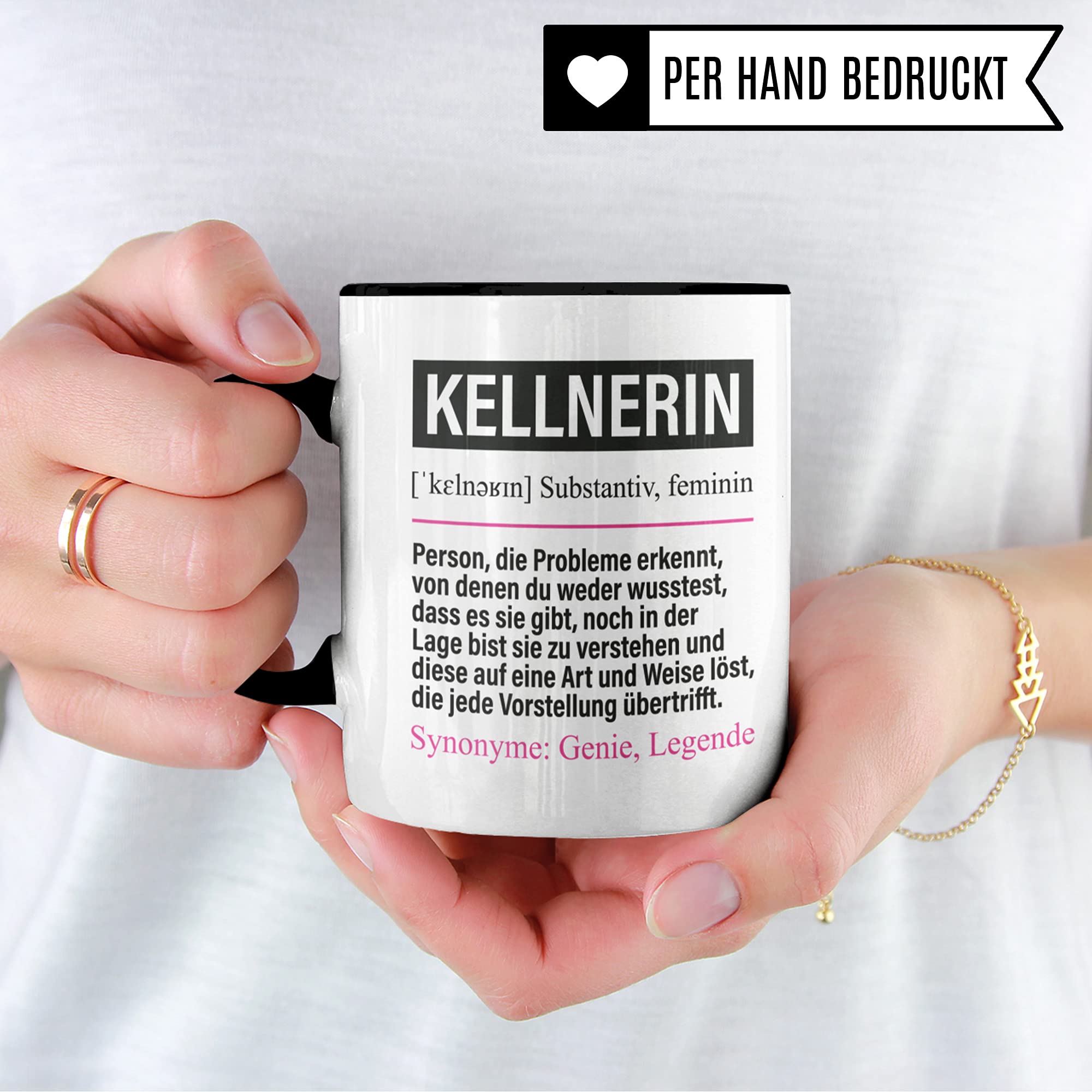 Kellnerin Tasse lustig, Kellnerin Geschenk Beruf, Spruch Geschenkidee, Kaffeetasse Beruf Kaffeebecher Teetasse Becher