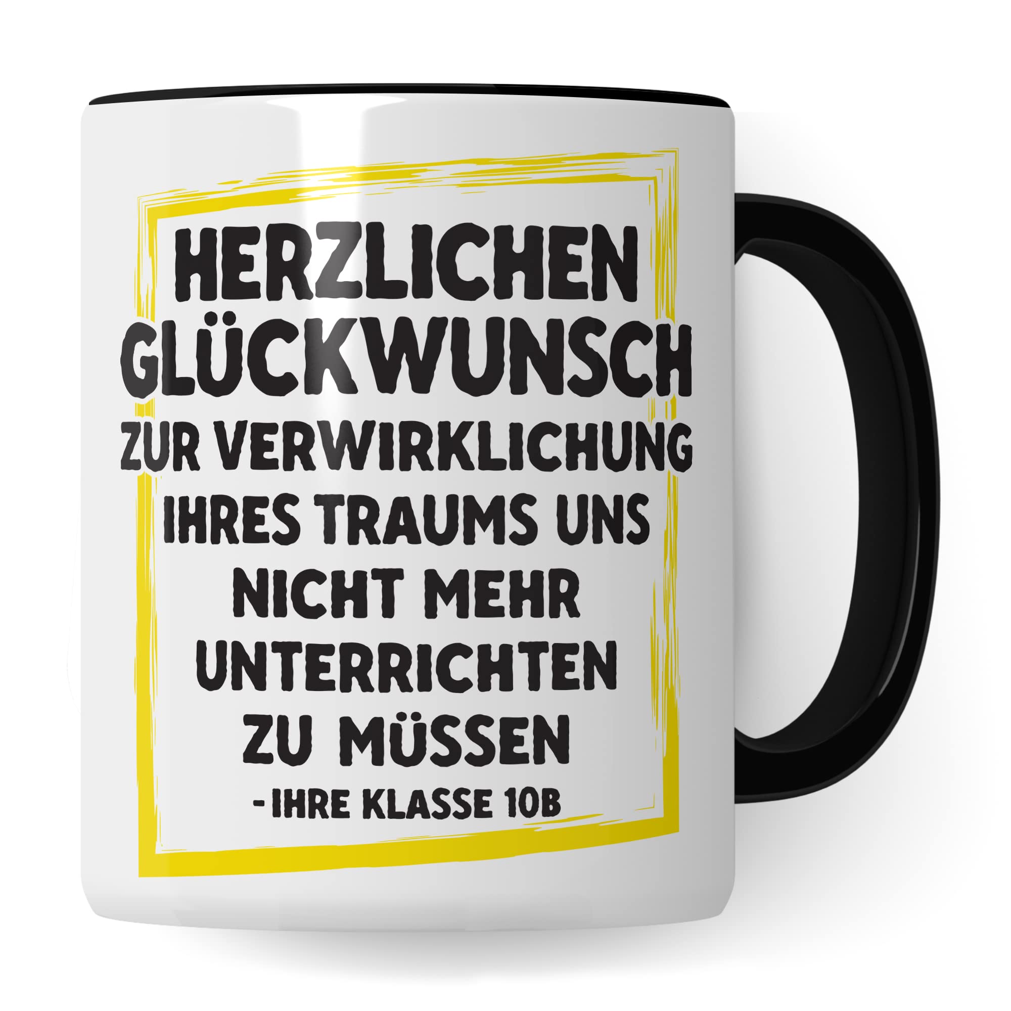 Tasse Lehrer Geschenk lustig personalisiert Lehrerin Kaffee-Tasse Geschenkidee Grundschule Tasse Abschied Abschiedsgeschenk Gymnasium Kaffee-Becher