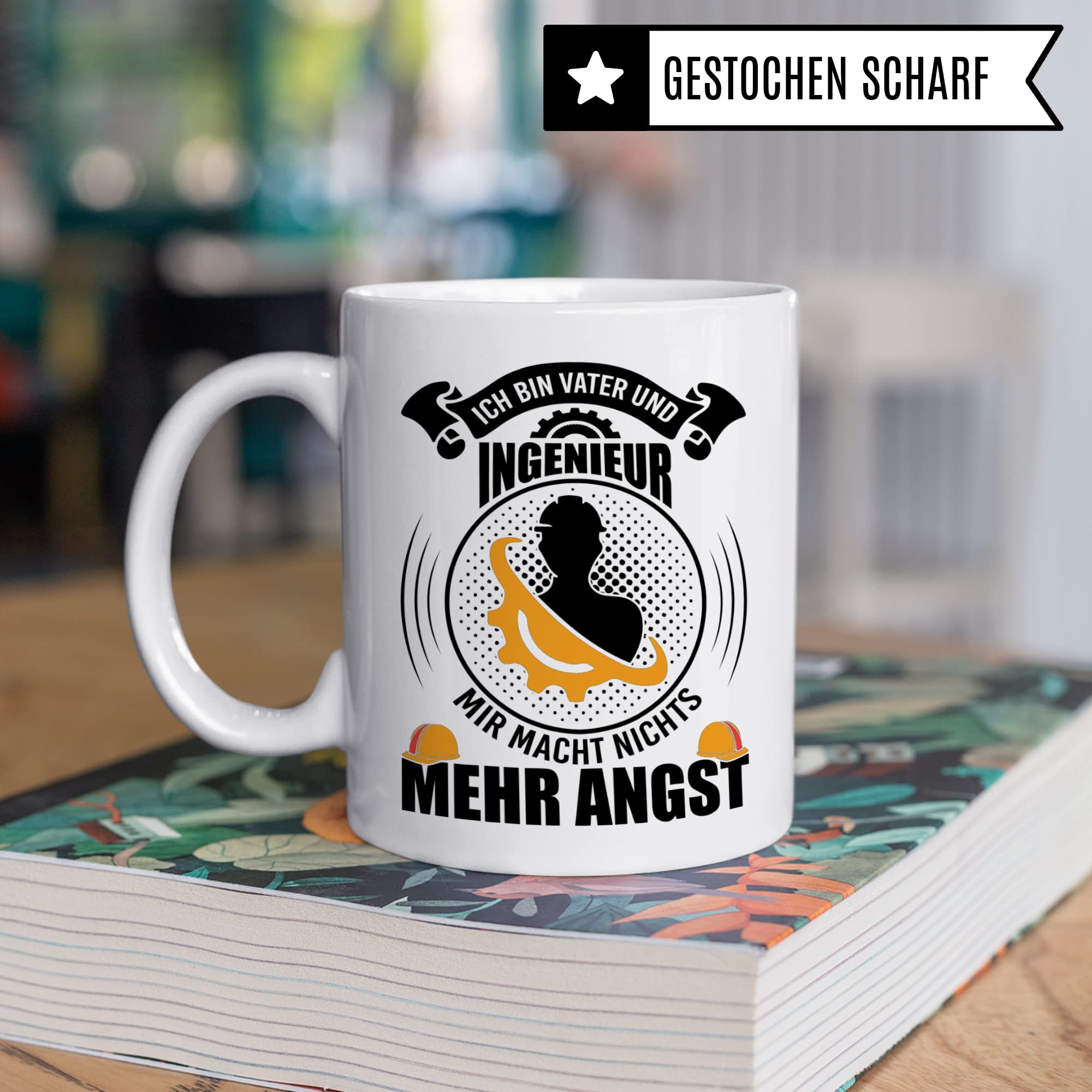 Ingenieur Tasse, Vater Geschenk lustig, Vatertag Geschenkidee, Papa Tasse mit Spruch lustig, Kollege Geschenk, Kaffeetasse Humor Witz Geschenk für Ingenieure, Kaffeebecher für Männer