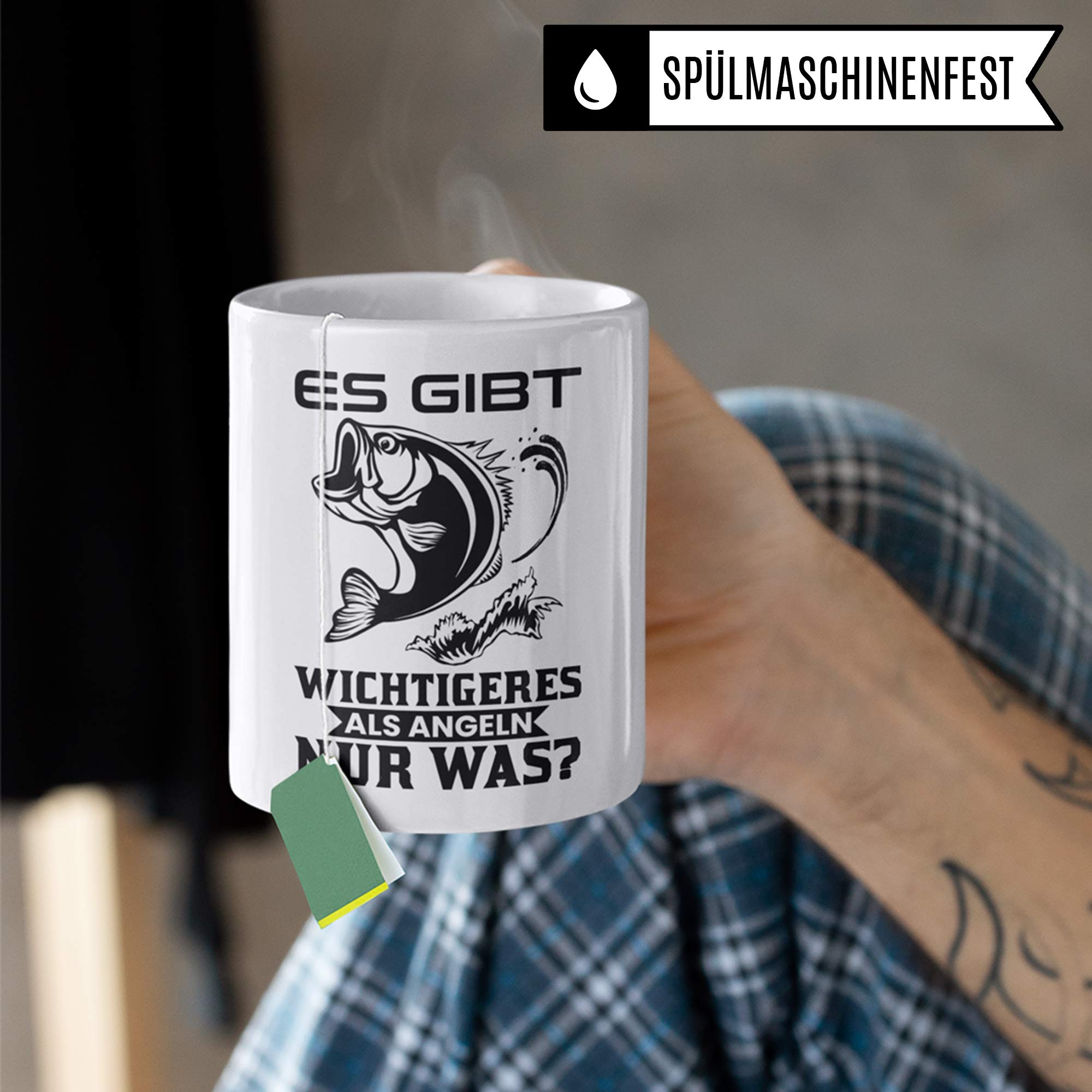 Pagma Druck Tasse Angler, Angeln Geschenk, Becher Fischer Angel Fischerei Spruch Kaffeetasse, Geschenke für Angler lustig Kaffeebecher Männer, Angelrute Fisch Motiv