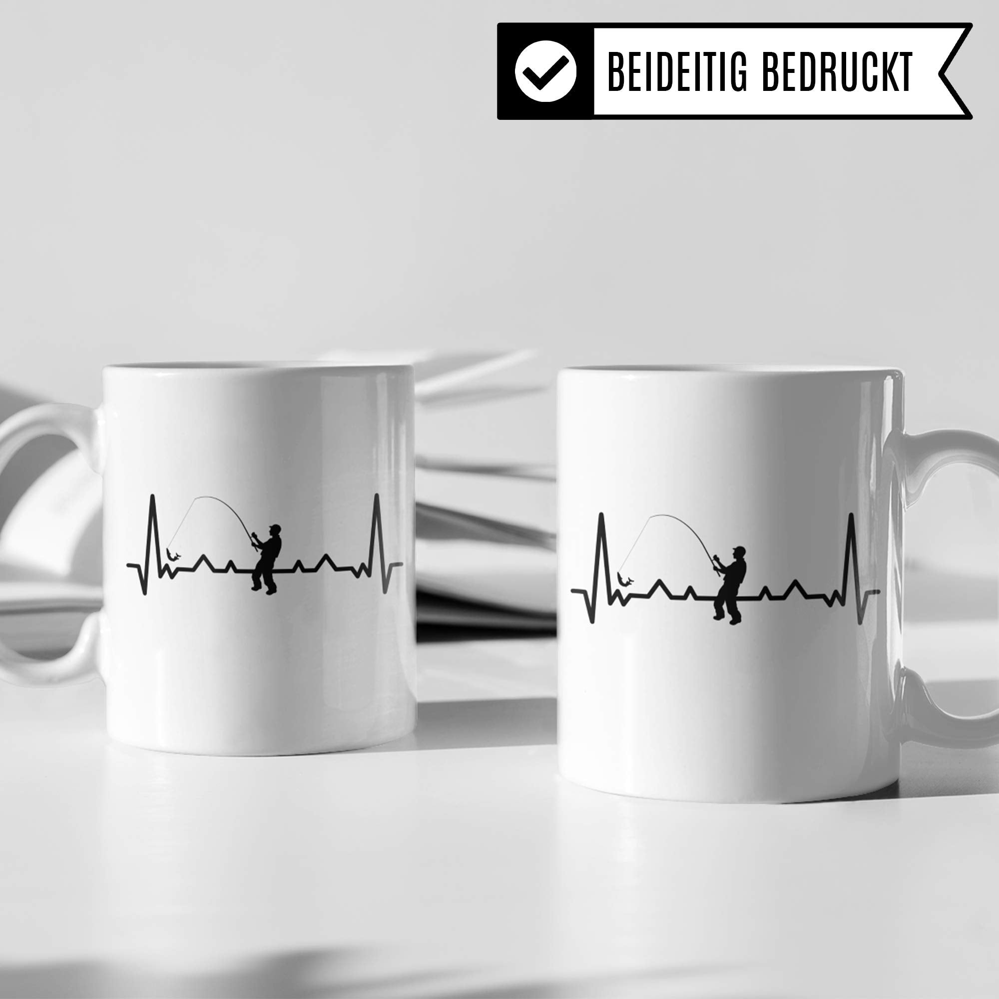 Pagma Druck Tasse Angler, Angeln Geschenk, Fischer Becher Angel Fischerei Spruch Kaffeetasse, Angler Geschenke für Männer Kaffeebecher, Angelrute Fisch Motiv