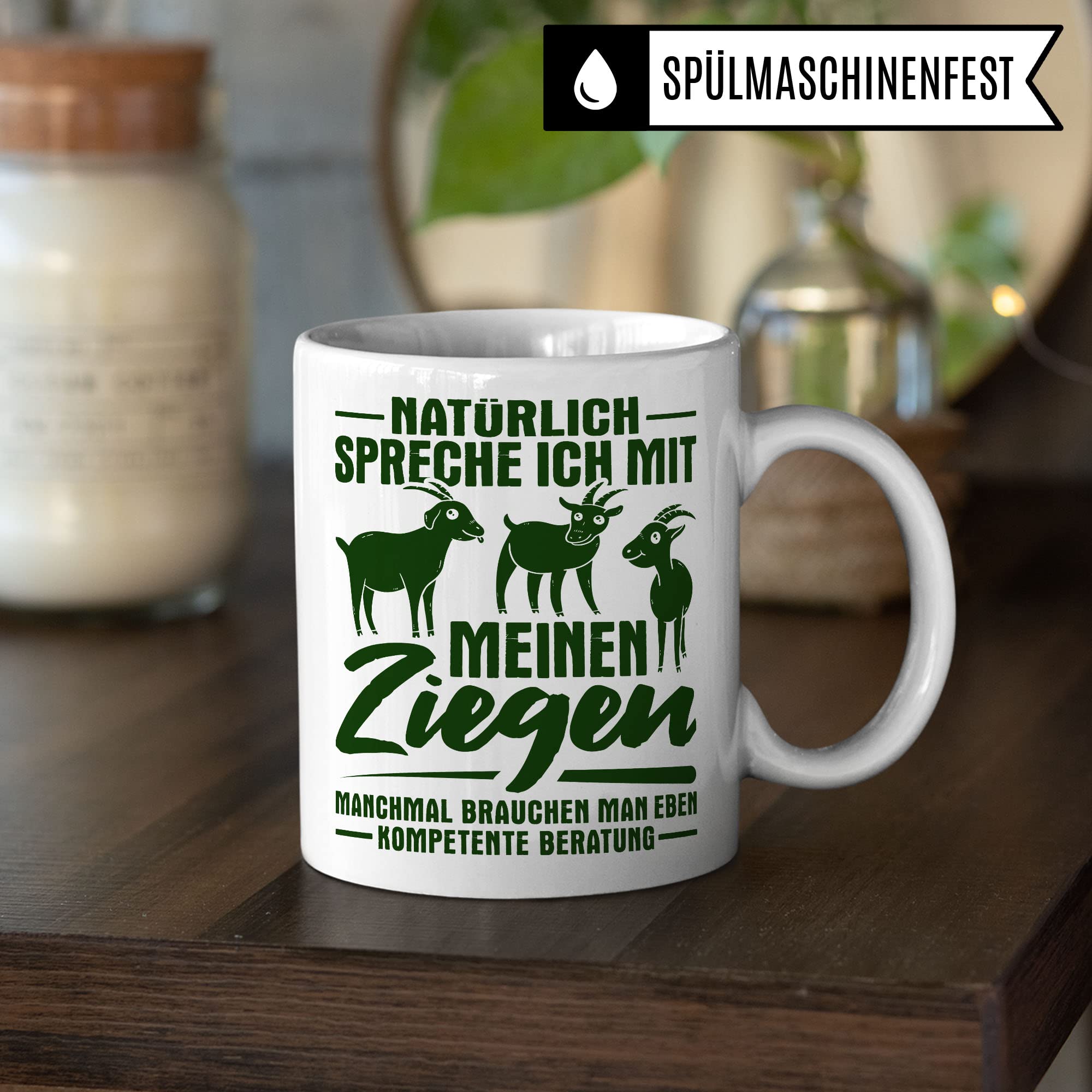Ziege Tasse Geschenkidee Hirte Hirtin Kaffeetasse Geschenk für Bauern Bäuerin Kaffeebecher Bauernhof Becher