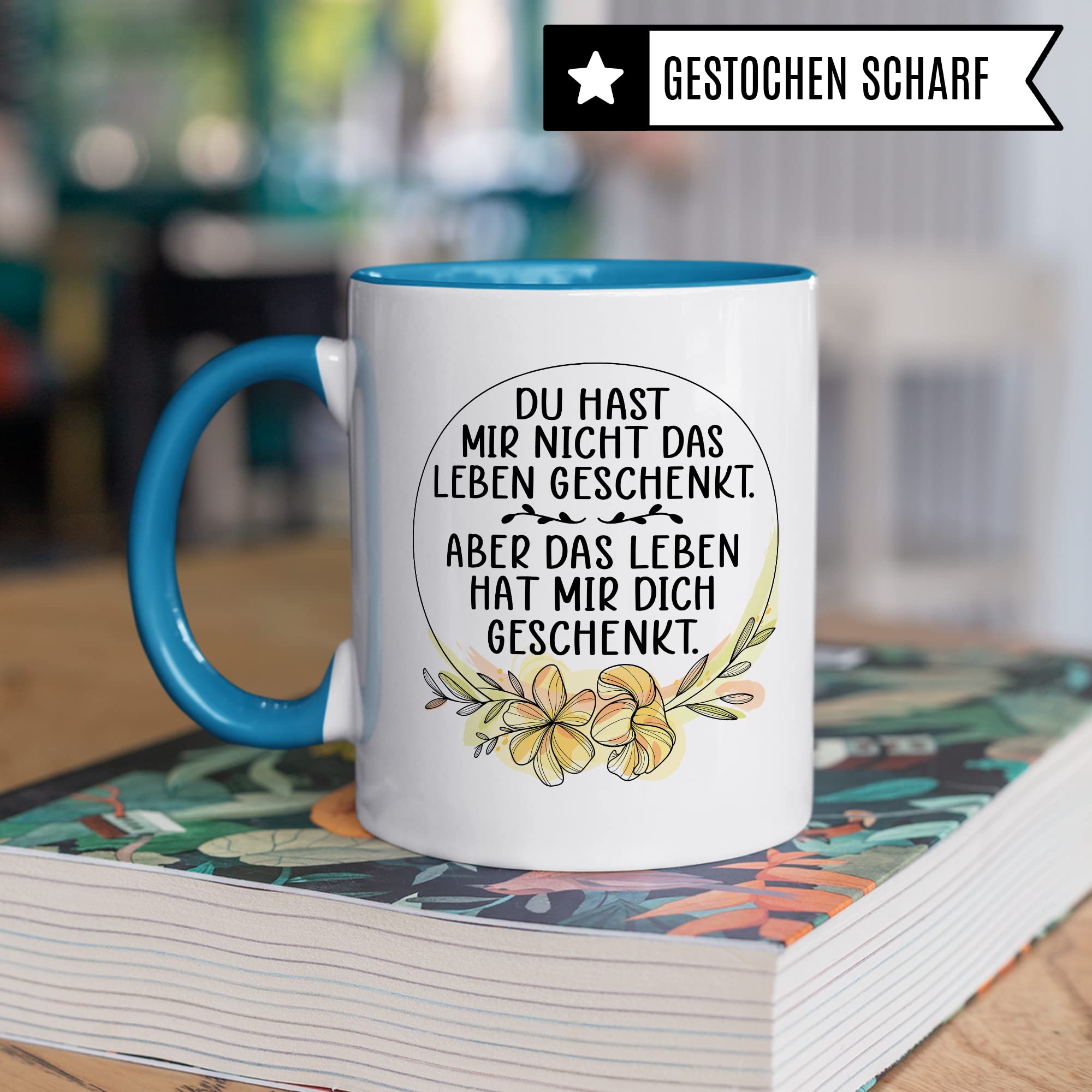 Tasse Pflegemama Geschenk, Das Leben hat mir dich geschenkt Geschenkidee Pflegemutter Tasse mit Spruch Kaffee-Becher Kaffeetasse Stiefmutter Ziehmutter Ersatzmama