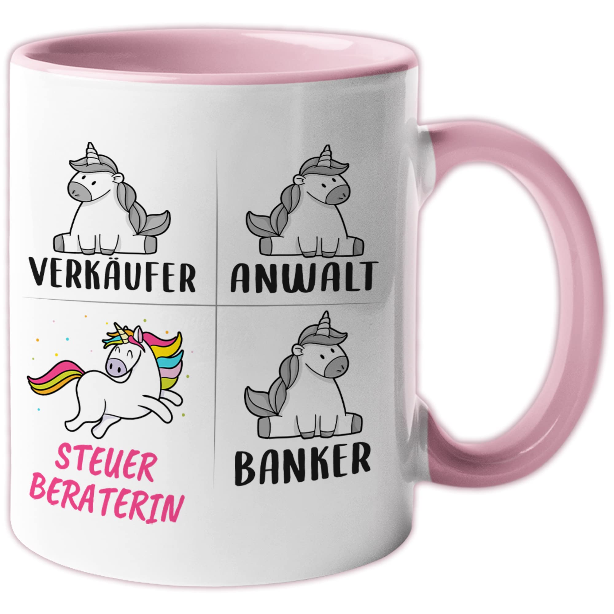 Tasse Steuerberaterin lustig, Steuerberaterin Geschenk Beruf, Spruch Kaffeebecher Steuerberatung Geschenkidee, Beruf Steuerkanzlei Kaffee-Tasse Einhorn Frauen Teetasse Becher