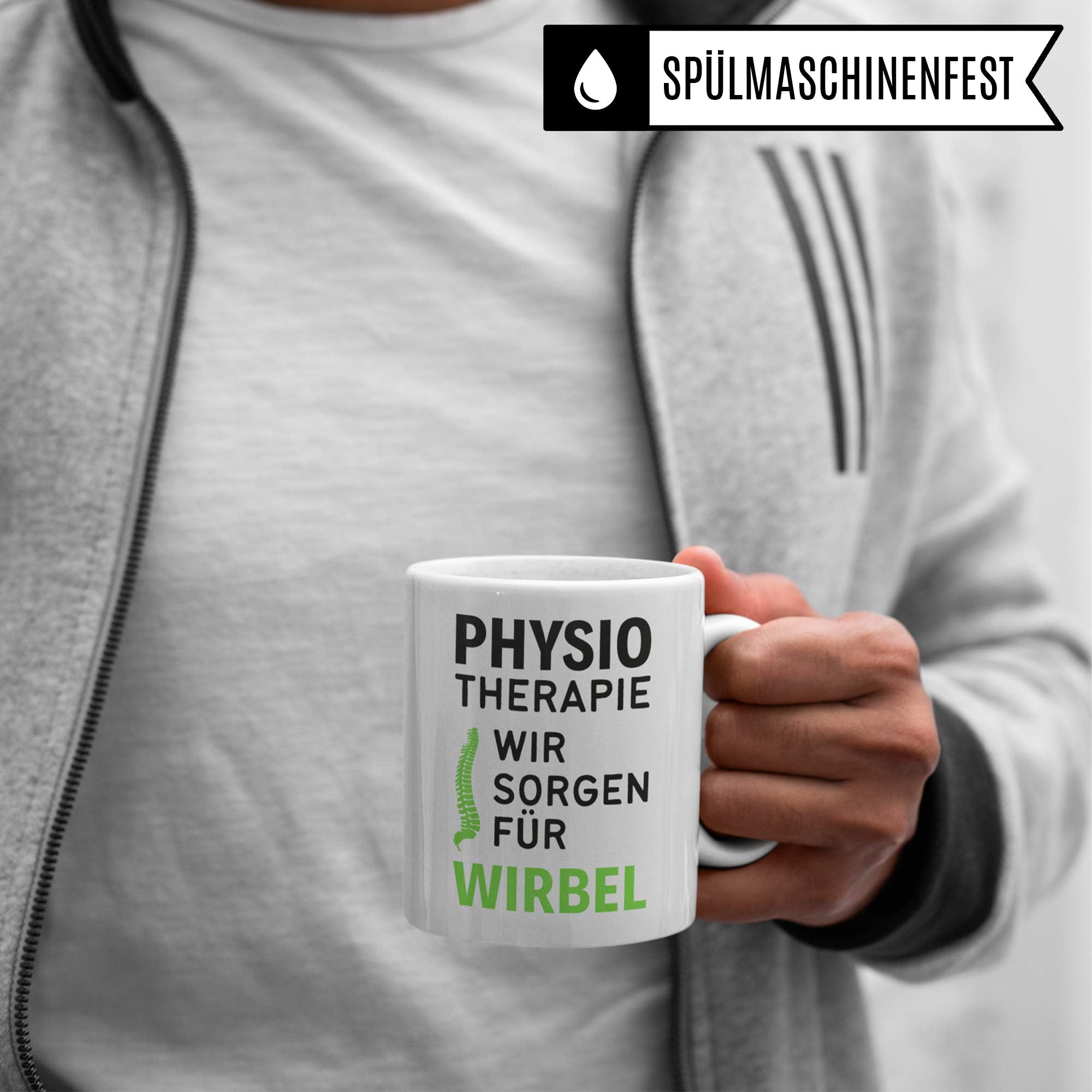 Tasse Physiotherapie, Physiotherapeuten Geschenk, Kaffeetasse Physiotherapeutin Geschenkidee Witz, Kaffeebecher Krankengymnastik Physio Becher