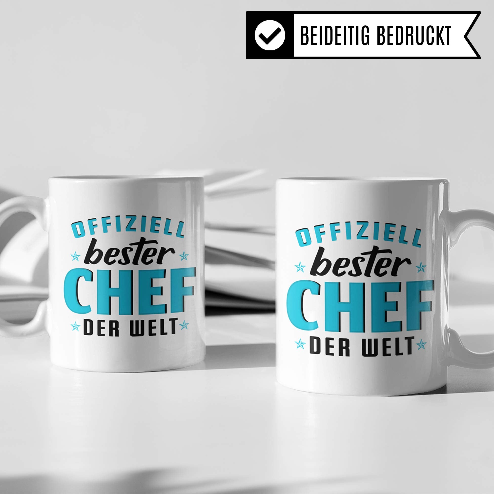 Pagma Druck Tasse Chef, Geschenke für Chef, Boss Becher Kaffeetasse Bester Chef der Welt Geschenkidee Vorgesetzter Personalchef, Geburtstag Abschied Teetasse