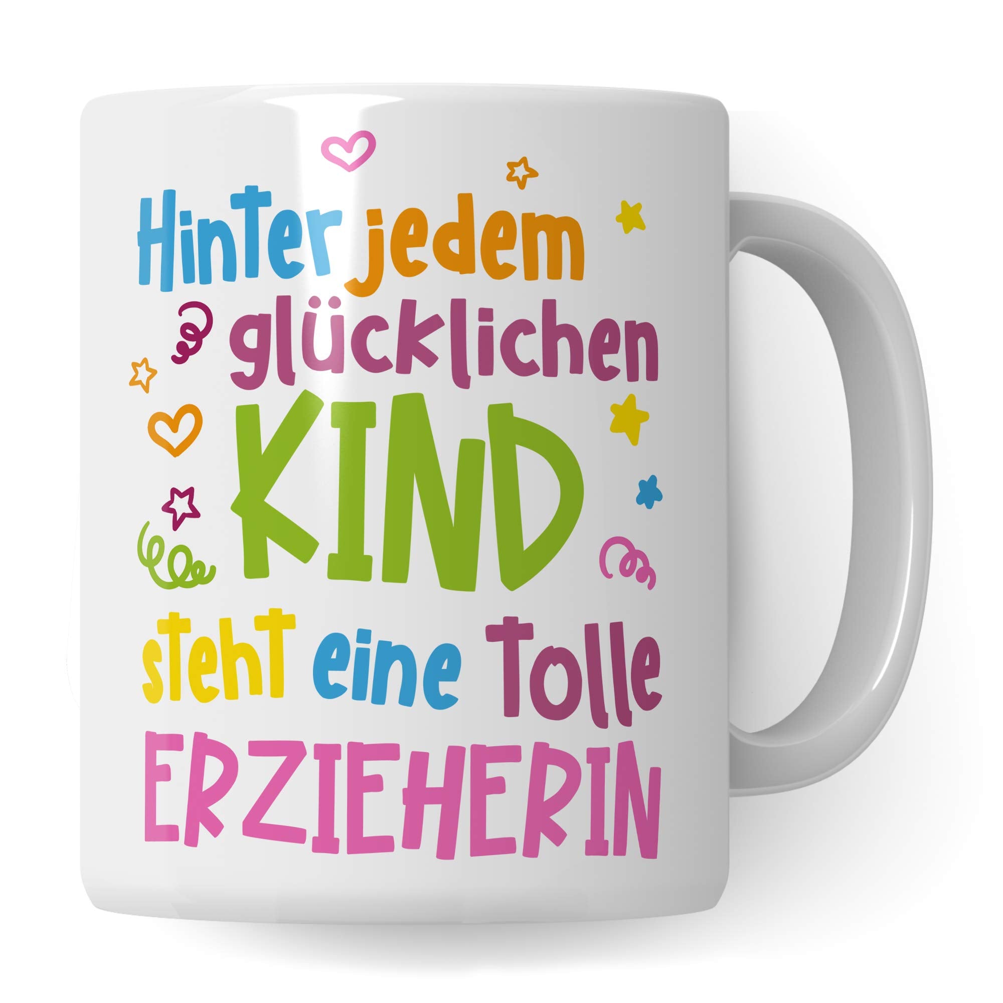 Pagma Druck Erzieherin Tasse, Abschiedsgeschenk Kindergarten, Becher Erzieherin Geschenk, Kaffeetasse Kindergarten Abschied Geschenkidee Kita, Dankeschön für Kindergärtnerin Tagesmutter