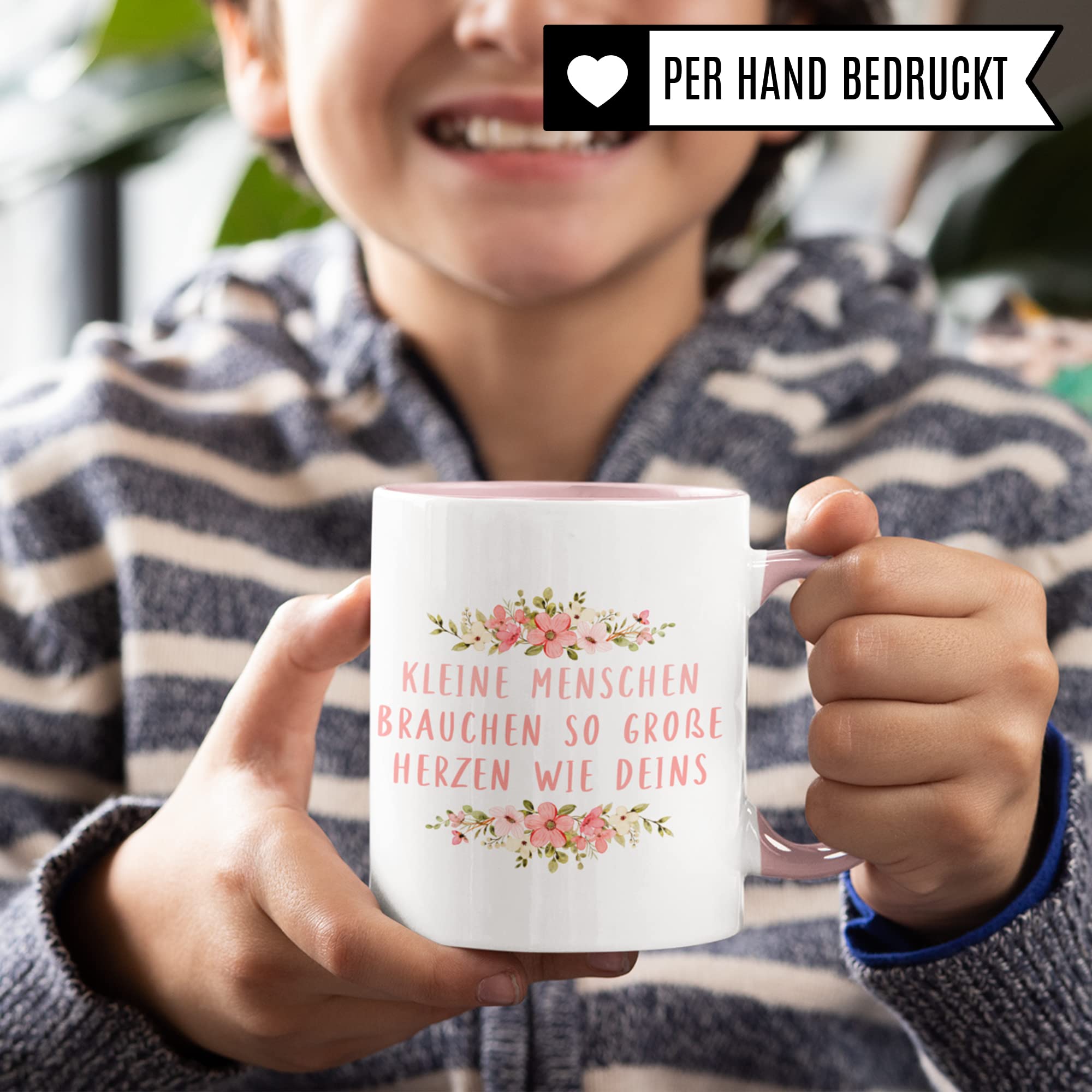 Erzieherin Tasse, Erzieherin Kleine Menschen Herzen Geschenk, Kaffeetasse Kindergarten Abschied Geschenkidee Kindergärtnerin, Erzieherin Abschiedsgeschenk Kita Danke-Schön Kinder -Becher