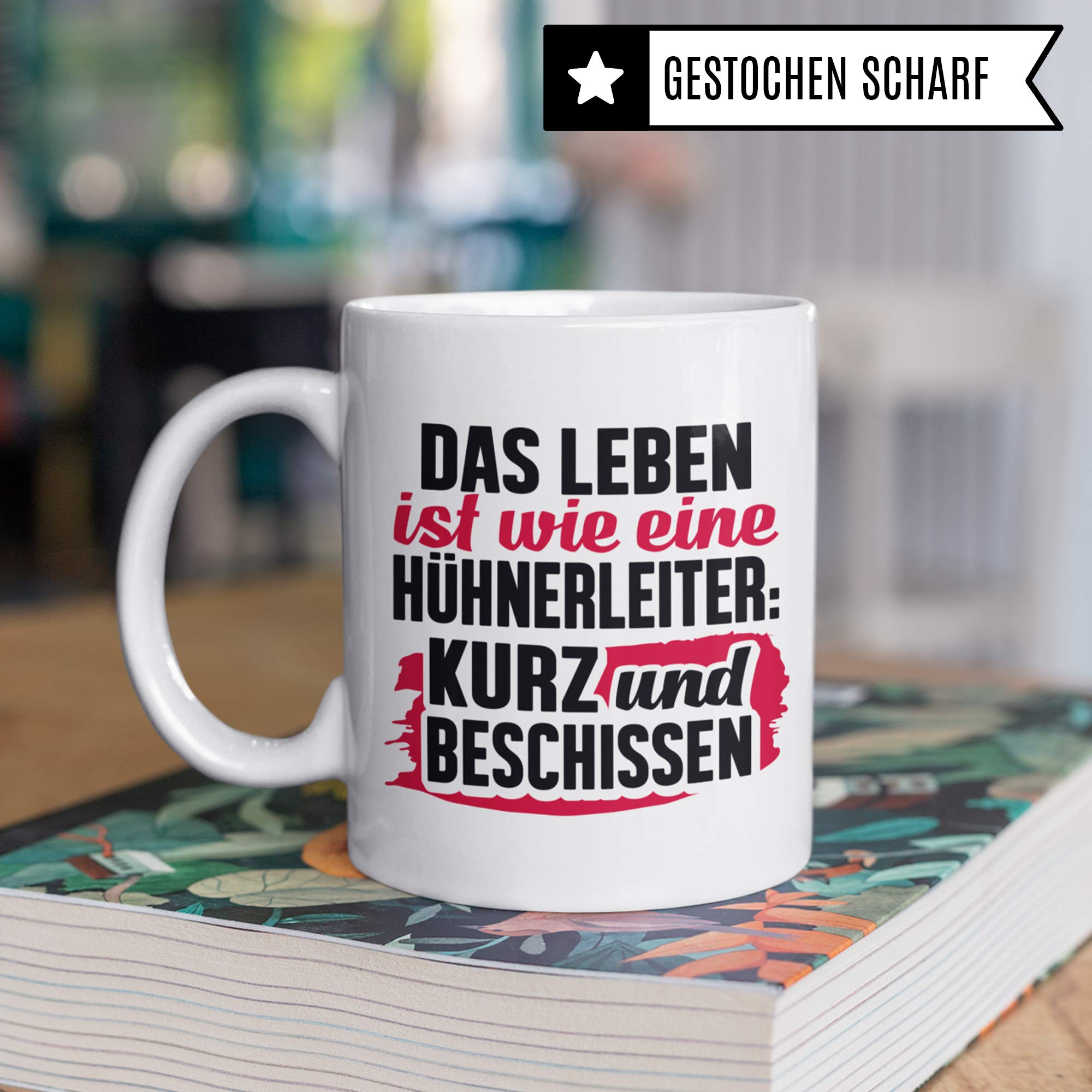 Pagma Druck Hühner Tasse lustig, Huhn Becher Geschenkidee, Hühner Geschenk Kaffeetasse für Hühnerhalter, Hühnerstall Spruch Bauernhof Haushuhn Hühnerhaltung Motiv Kaffeebecher