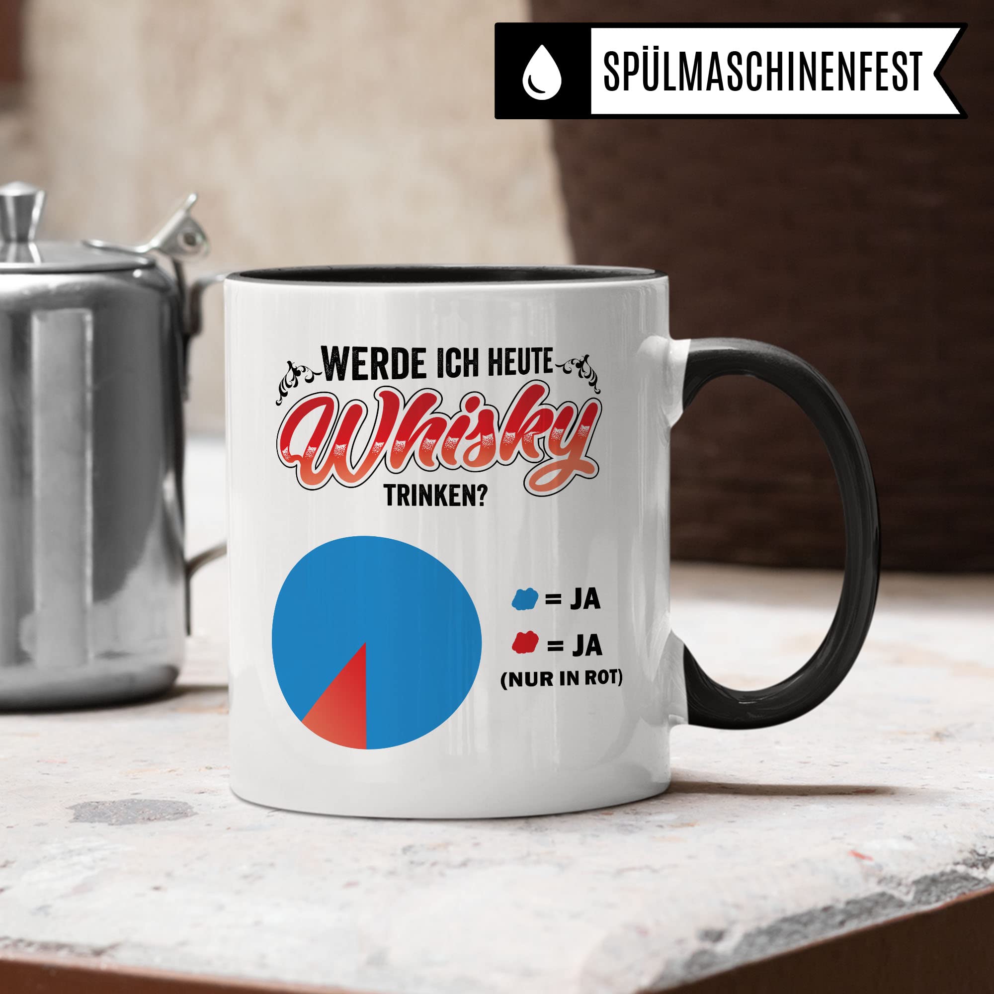 Whisky Tasse Geschenkidee Kaffeetasse Humor Witz Geschenk für Trinker Kaffeebecher Whiskey Becher