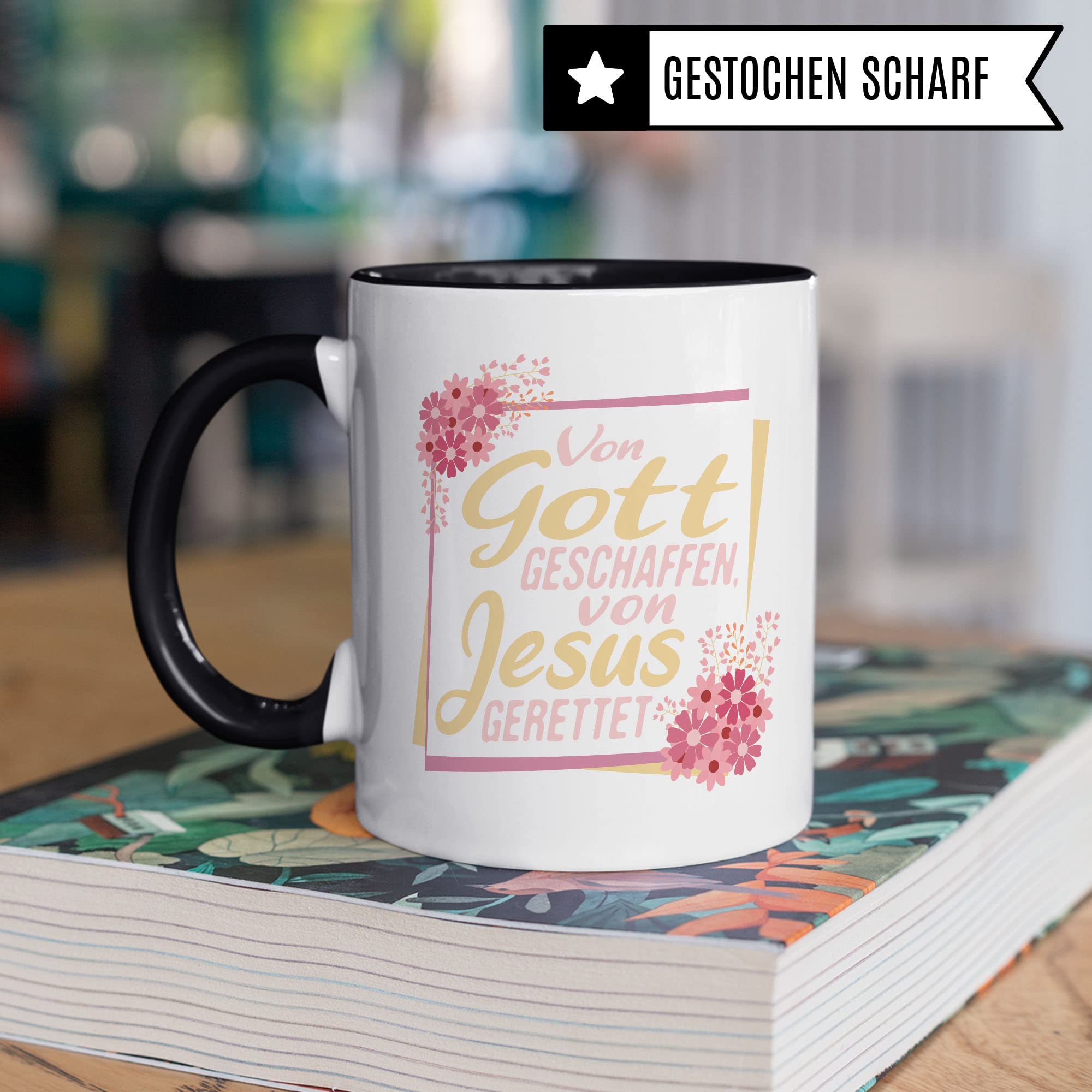 Christus Tasse Geschenkidee Jesus Kaffeetasse Geschenk für Christen Kaffeebecher Christentum Becher