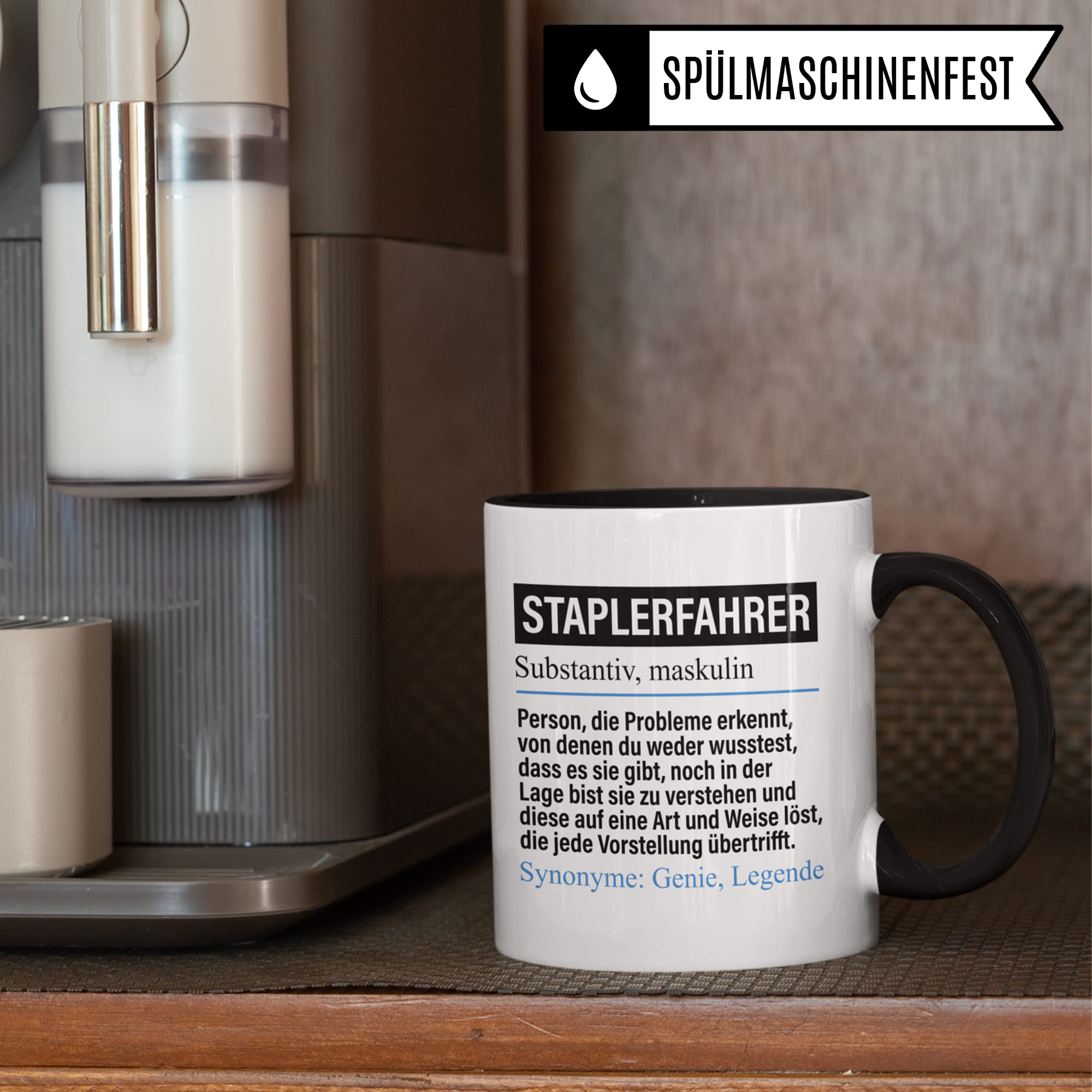 Tasse Staplerfahrer lustig, Staplerfahrer Geschenk Beruf, Spruch Kaffeebecher Stapler Fahrer Geschenkidee, Beruf Staplerfahren Kaffee-Tasse Teetasse Becher