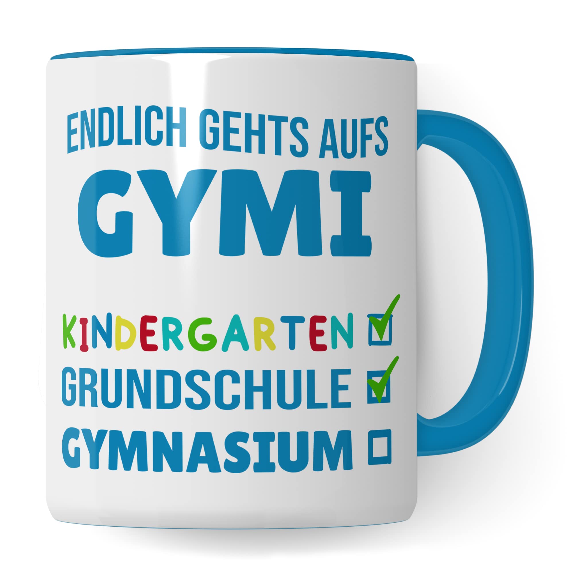 Tasse 5. Klasse Gymnasium - Geschenk Schulwechsel Grundschule Gymnasium Übergang - Geschenkidee Übertritt Gymnasiast Jungen - Kakaobecher Schule Schüler Gymi Becher