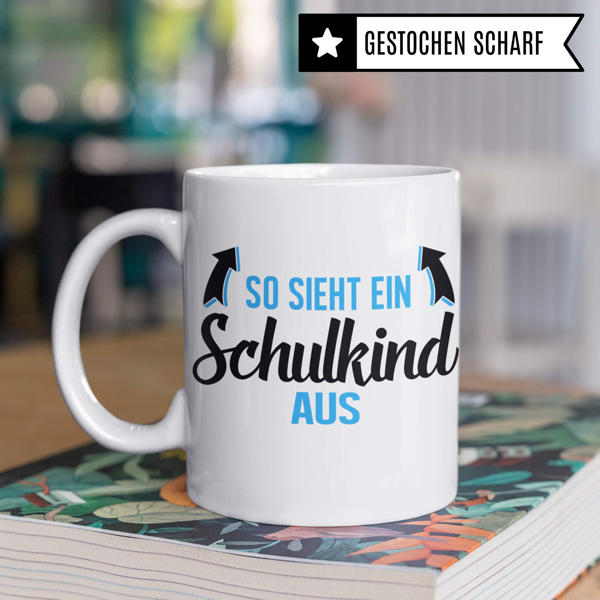 Pagma Druck Schulanfang Tasse, Geschenke Schulanfang Junge, Schulkind Becher Einschulung Geschenk, Kaffeetasse Schulbeginn Schulstart Geschenkidee für Erstklässler Schultüte Inhalt