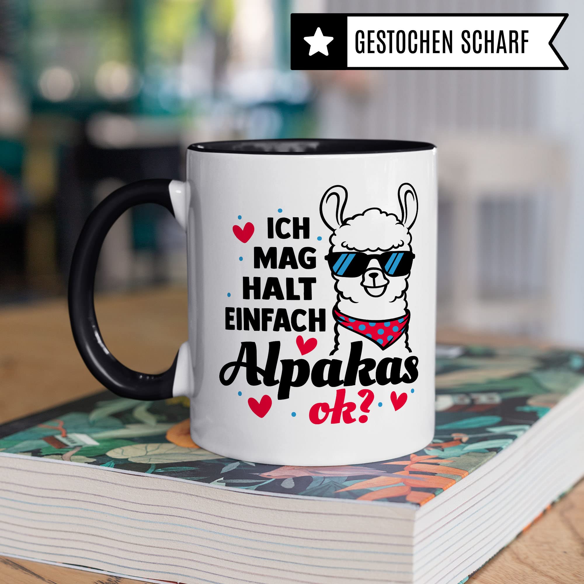 Tasse Alpaka-Motiv, Ich mag halt einfach Alpakas, ok? Geschenk Alpakaliebhaber, süße Alpaka-Tasse Motiv, Geschenk Kollegen lustige Büro-Tasse Kaffeetasse