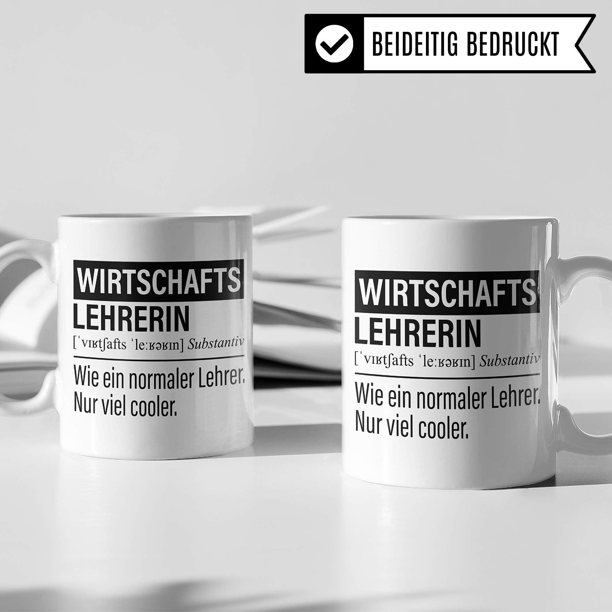 Wirtschaftslehrer Tasse, Geschenk für Wirtschaft Lehrer, Kaffeetasse Geschenkidee Lehrer, Kaffeebecher Lehramt Schule Wirtschaft Unterricht Witz