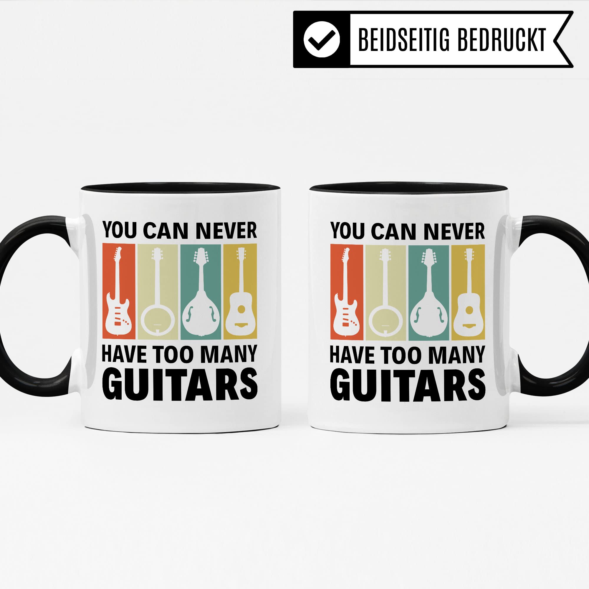 Gitarren Tasse Geschenkidee Kaffeetasse Humor Witz Geschenk für Gitarrenspieler Gitarrenspielerin Kaffeebecher E-Gitarre Becher