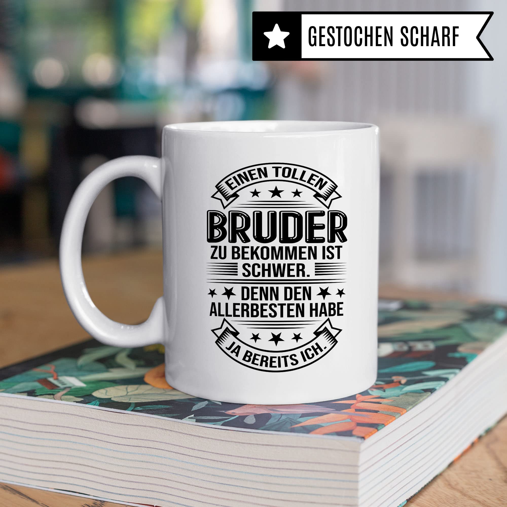 Toller Bruder Tasse Geschwister Kaffeetasse Brüder Geschenk Bruderherz Kaffee-Becher Schwester Geschenkidee Berster Bruder Motiv Geschwisterliebe