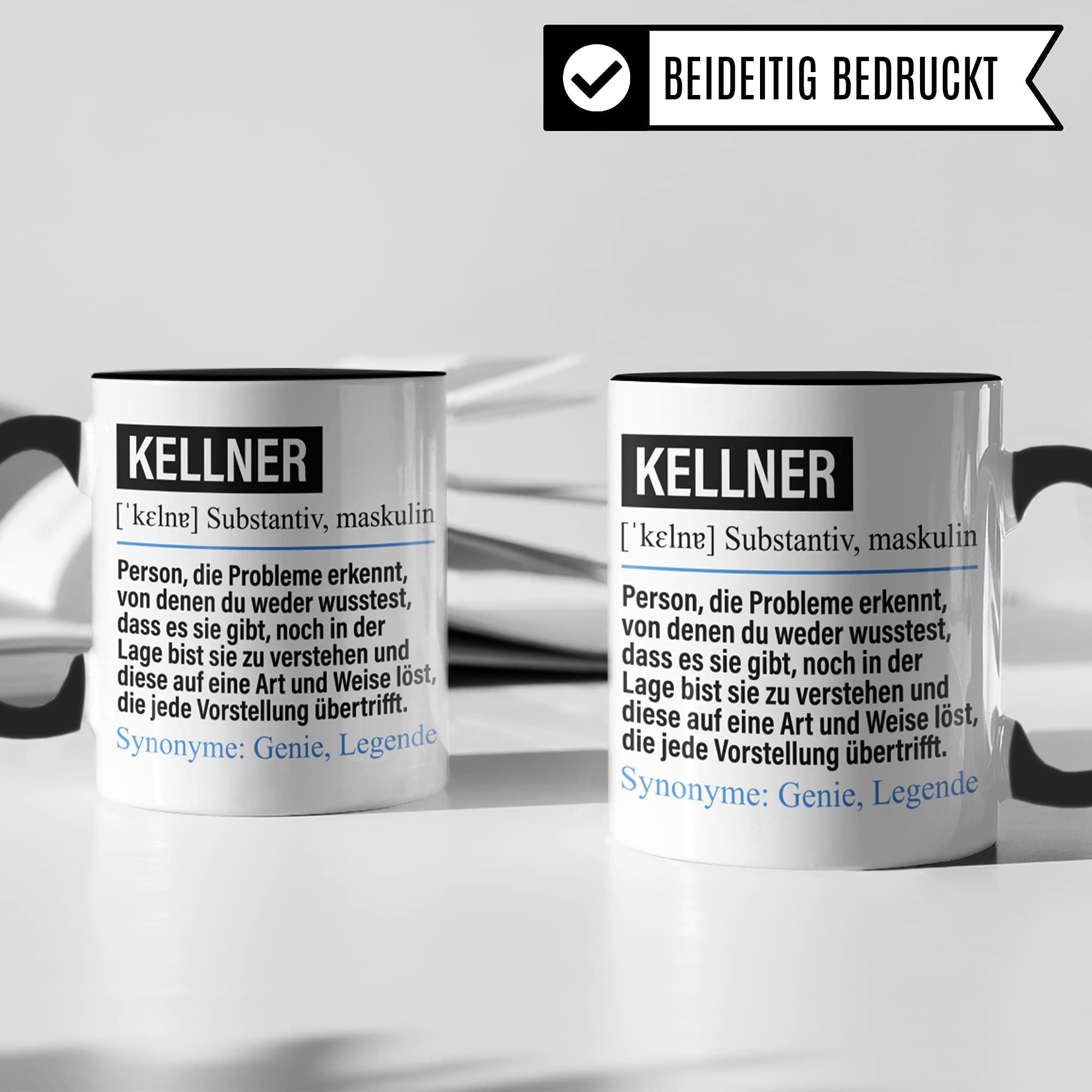 Kellner Tasse lustig, Kellner Geschenk Beruf, Spruch Bedienung Geschenkidee, Kaffeetasse Beruf Kaffeebecher Teetasse Becher