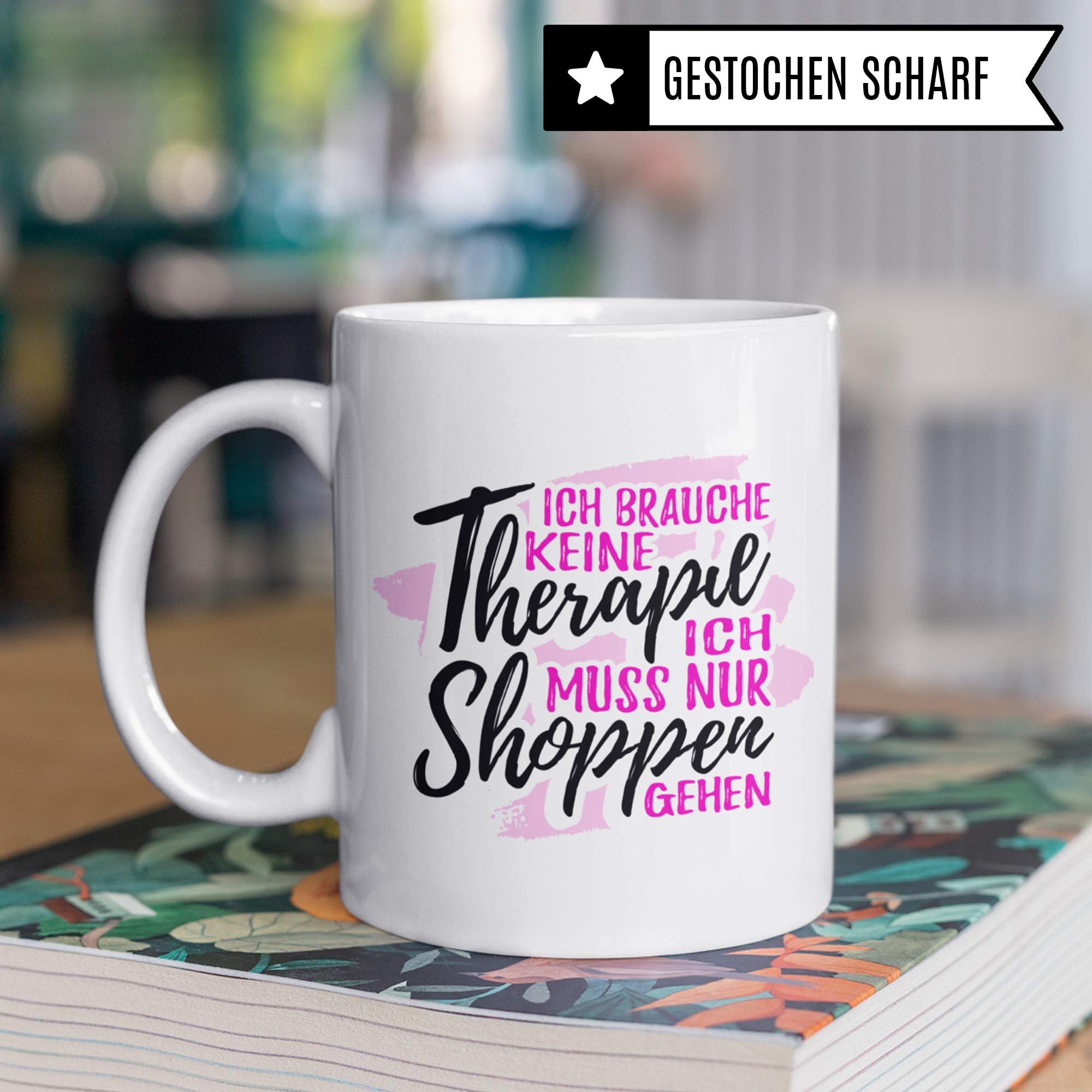 Pagma Druck Tasse Shopping - Shopping Queen Geschenk Becher - Geschenkidee Shoppen Einkaufen Frauen Einkaufsbummel lustig