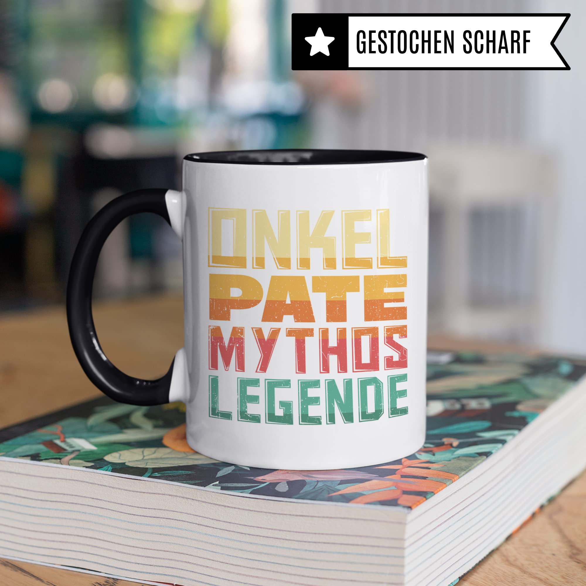 Patenonkel Tasse, Tasse mit Spruch lustig, Onkel Geschenkidee, Pate Kaffebecher, Kaffeetasse Humor Witz Geschenk für Patenonkel, Kaffeebecher für Männer, Legende Ironie Teetasse