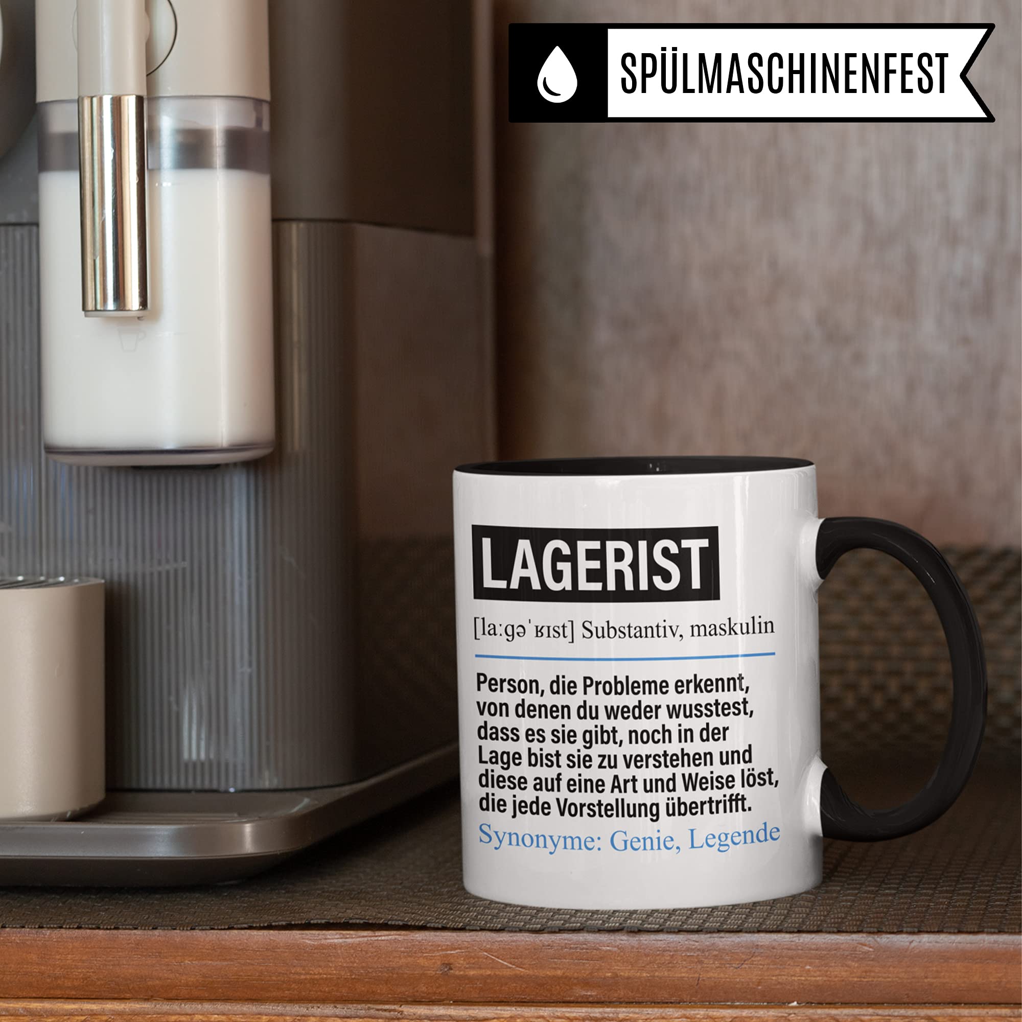 Lagerist Tasse lustig, Lageristen Geschenk Beruf, Spruch Fachlagerist Geschenkidee, Kaffeetasse Beruf Lagerarbeiter Kaffeebecher Teetasse Becher