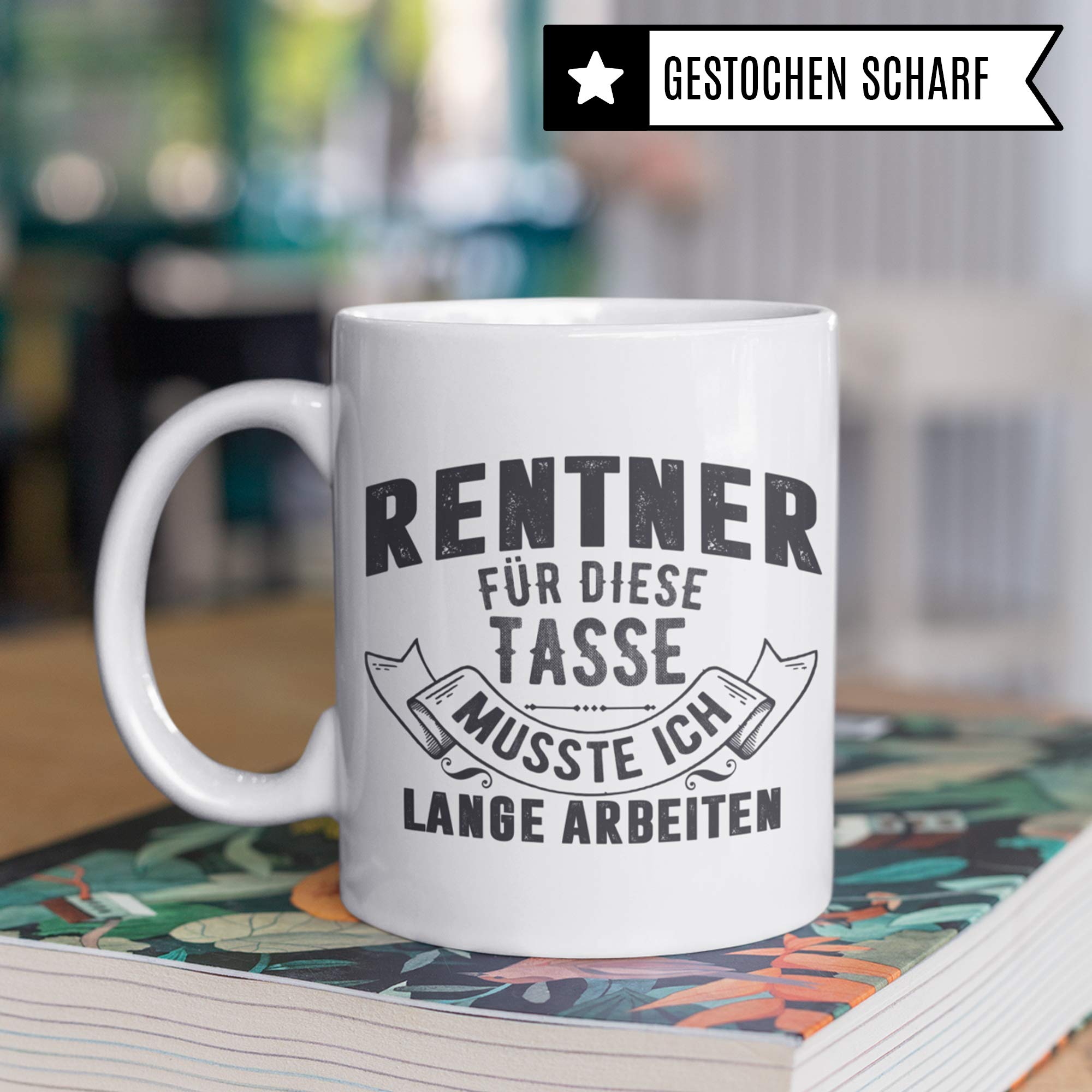 Pagma Druck Rentner Geschenk Tasse, Rente Geschenkidee, Ruhestand Spruch Becher, Kaffeetasse Renteneintritt Pensionierung