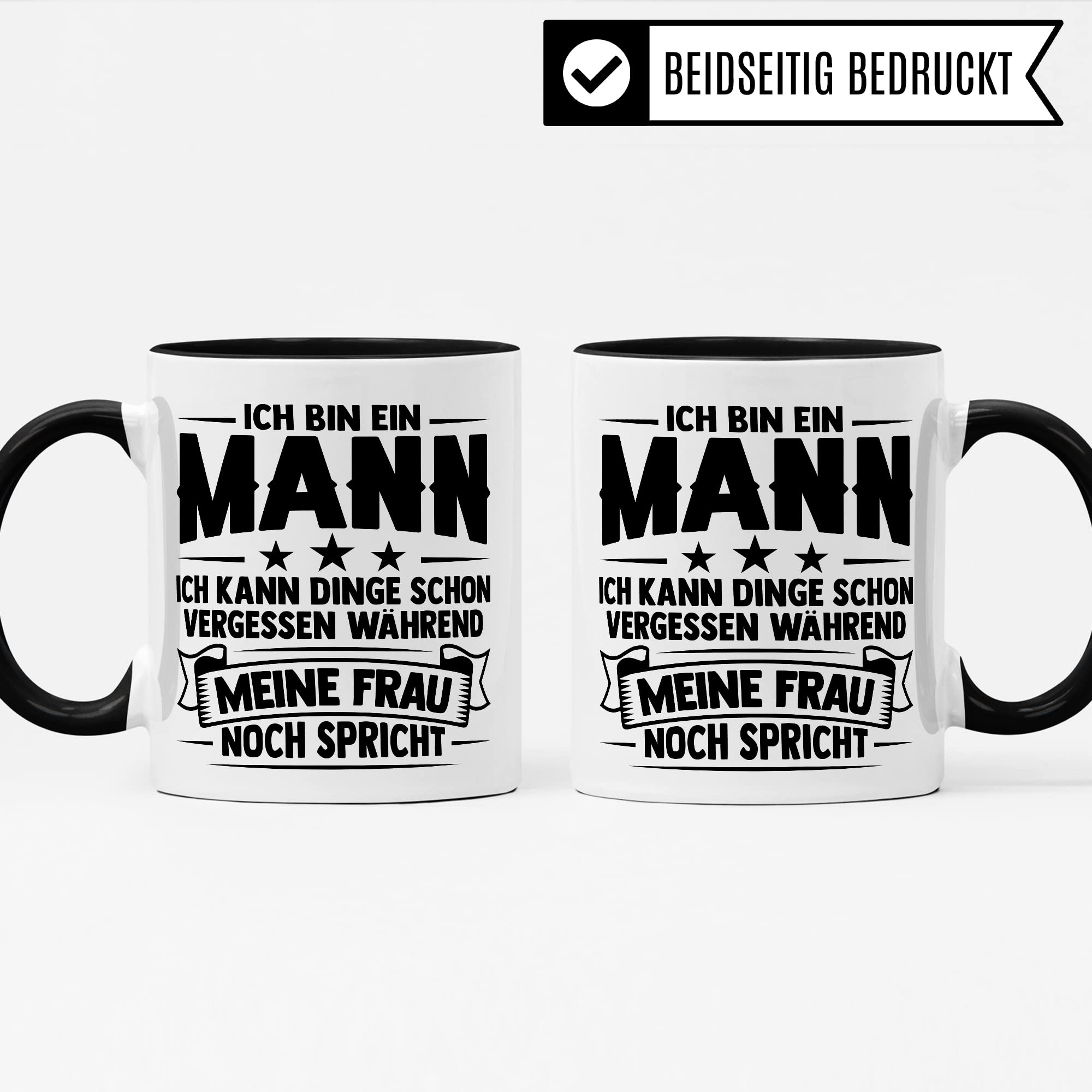 Tasse Ehemann, Ich bin ein Mann Ich kann Dinge schon vergessen während meine Frau noch spricht Geschenk Kaffee-Becher Geschenkidee Ehemänner Kaffeetasse mit Spruch lustig Teetasse