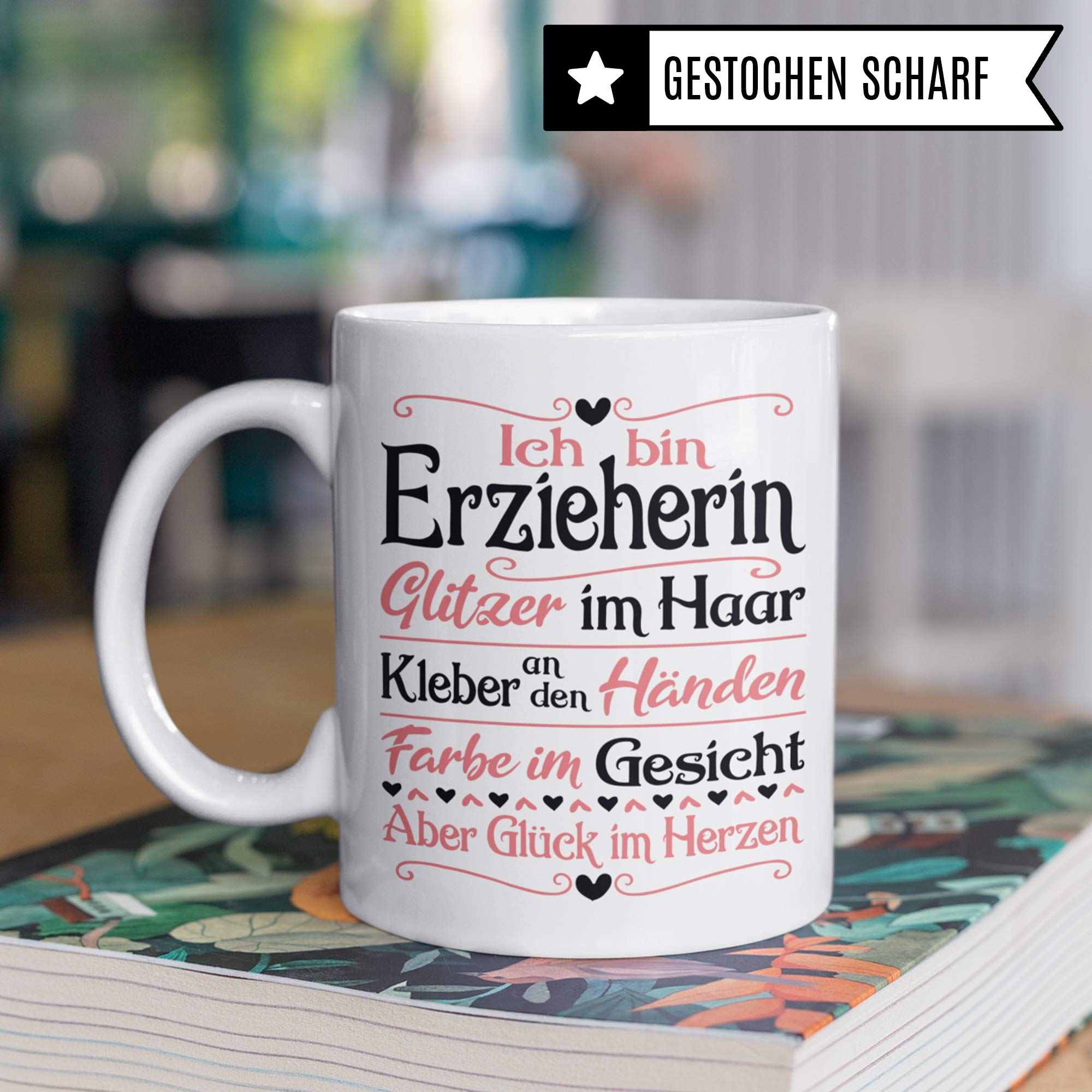 Pagma Druck Erzieherin Geschenk, Tasse Erzieherin Abschiedsgeschenk Kindergarten Becher, Erzieher Tasse Kaffeetasse, Geschenkidee für Erzieherin Abschied, Kaffeebecher Kindergärtnerin Kita