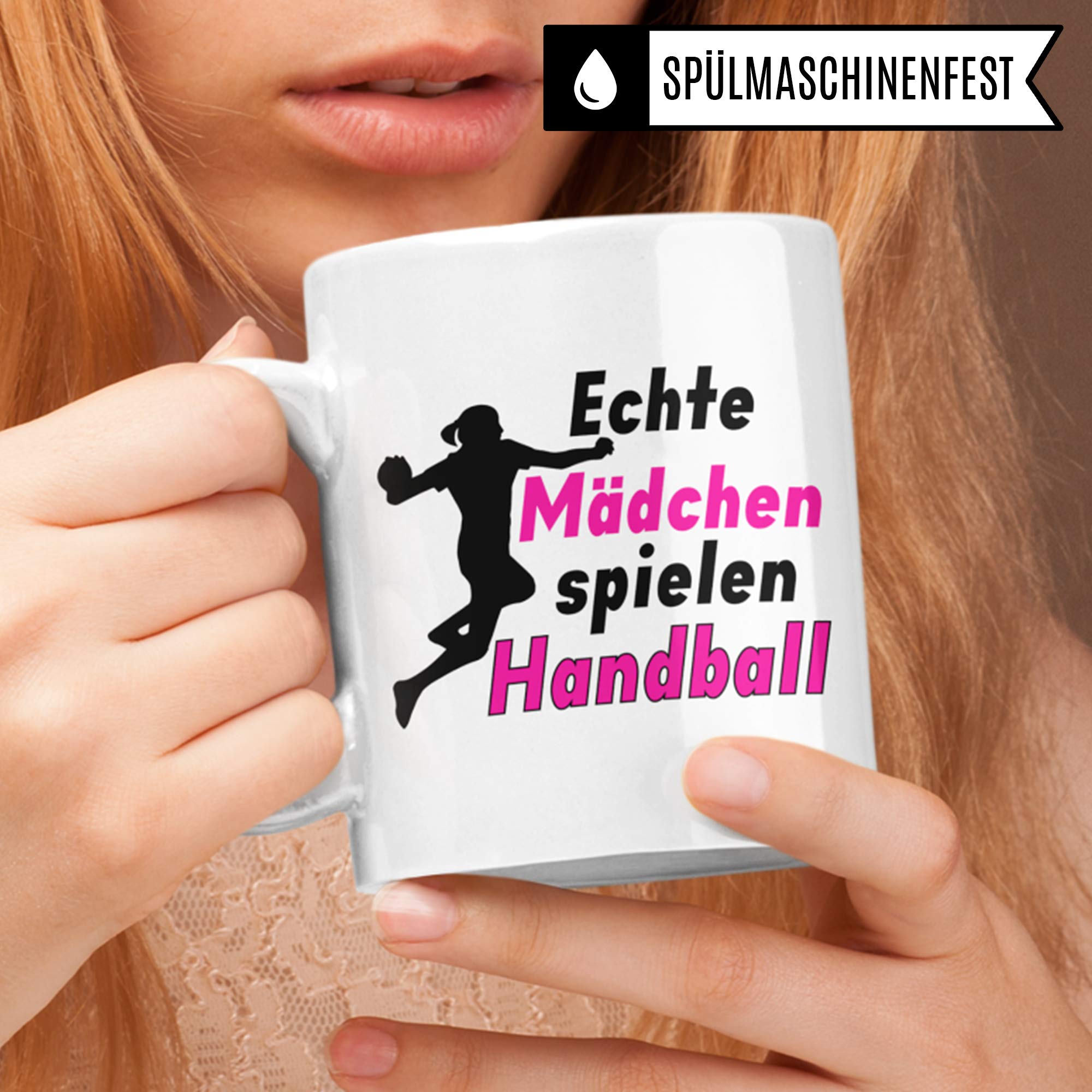 Pagma Druck Handballerin Tasse, Handball Geschenke für Mädchen, Handball Becher Frauen, Handballerin Spruch Kaffeetasse Geschenkidee, Handballspielerin Kaffeebecher Handballverein Handballer