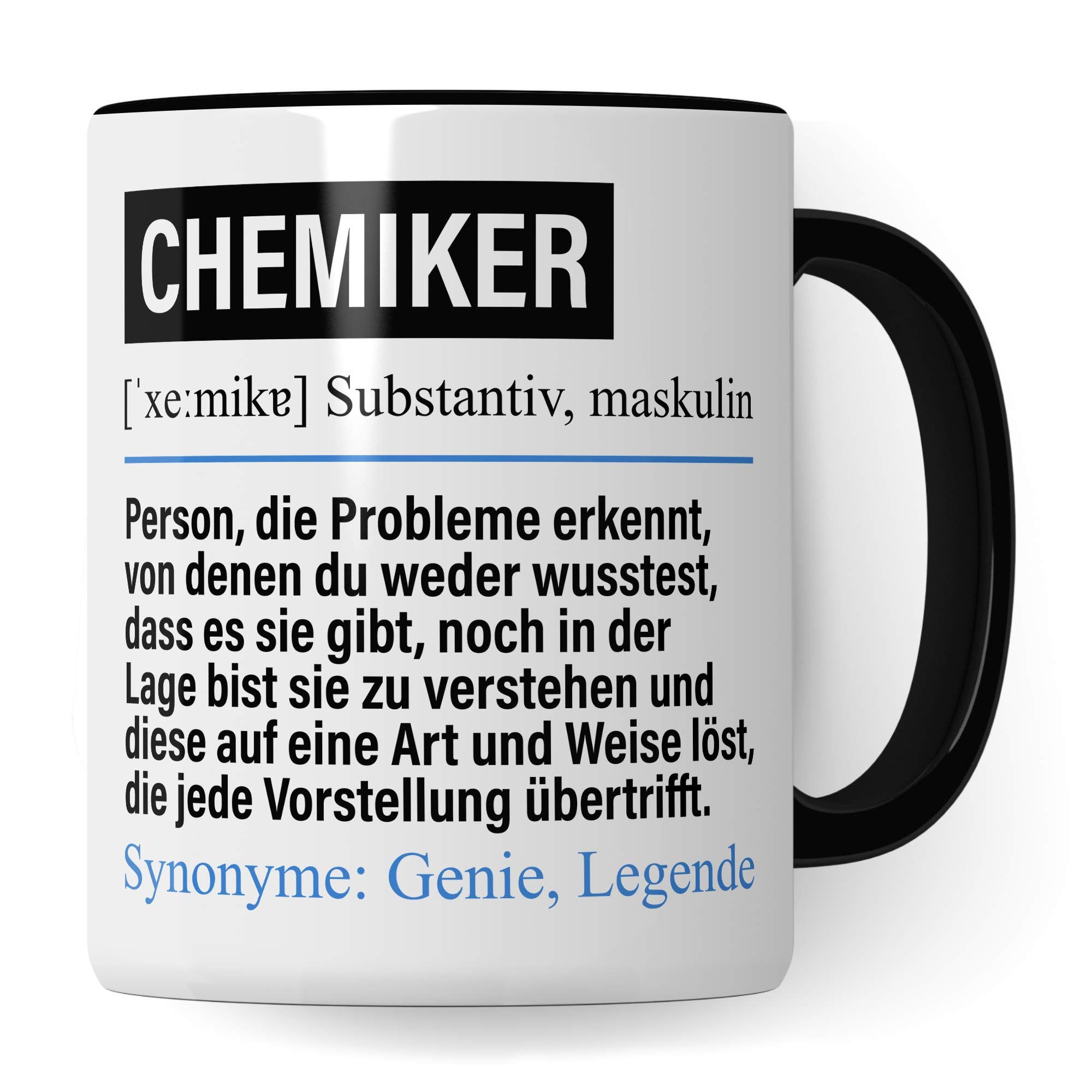 Pagma Druck Tasse Chemiker lustig, Chemiker Geschenk, Spruch Chemie Kaffeebecher Geschenkidee, Kaffeetasse Beruf Laborchemiker Teetasse Becher