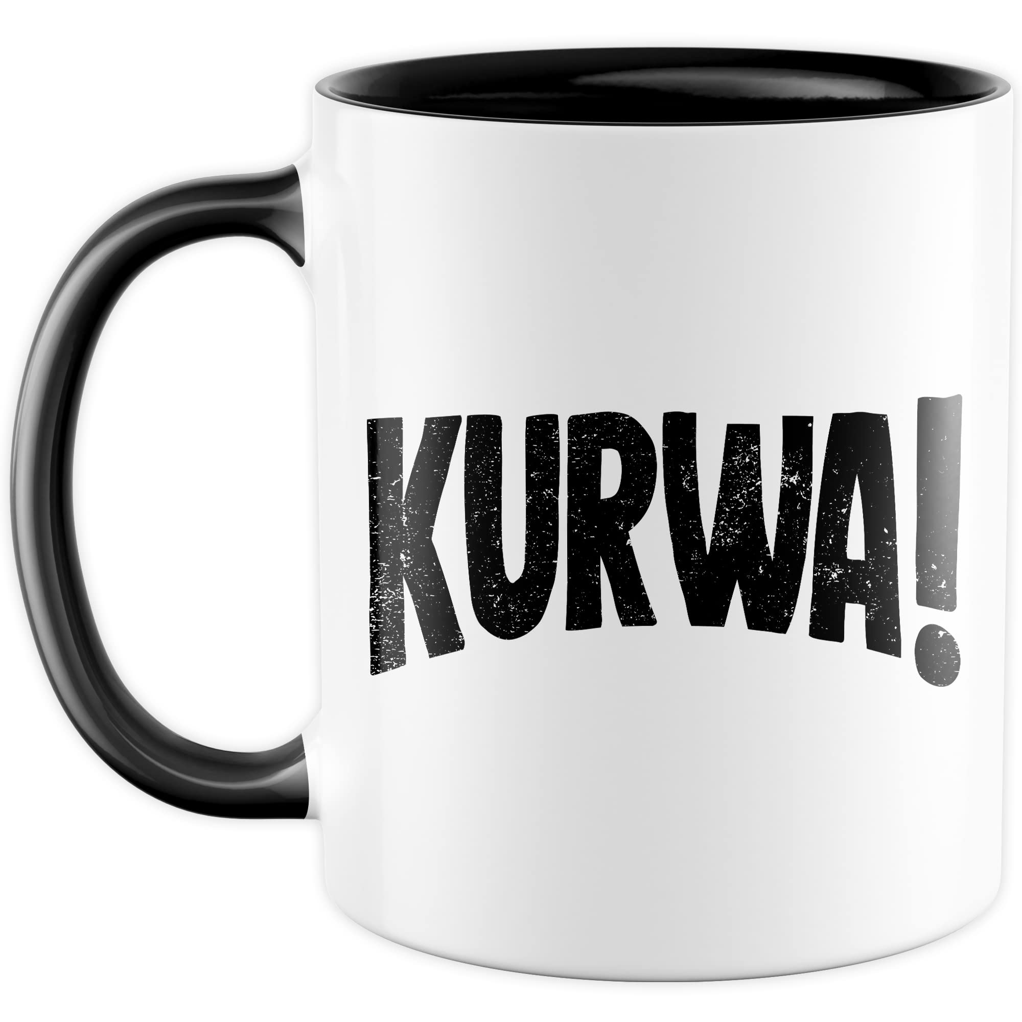 Kurwa Tasse lustige Kaffeetasse mit Spruch polnisch Kaffee-Becher Polen Witz kurwa mac Geschenkidee Pole Polin Geschenk Ostblock Polnisch Sarkasmus Schimpfwort Beleidigung Sprache