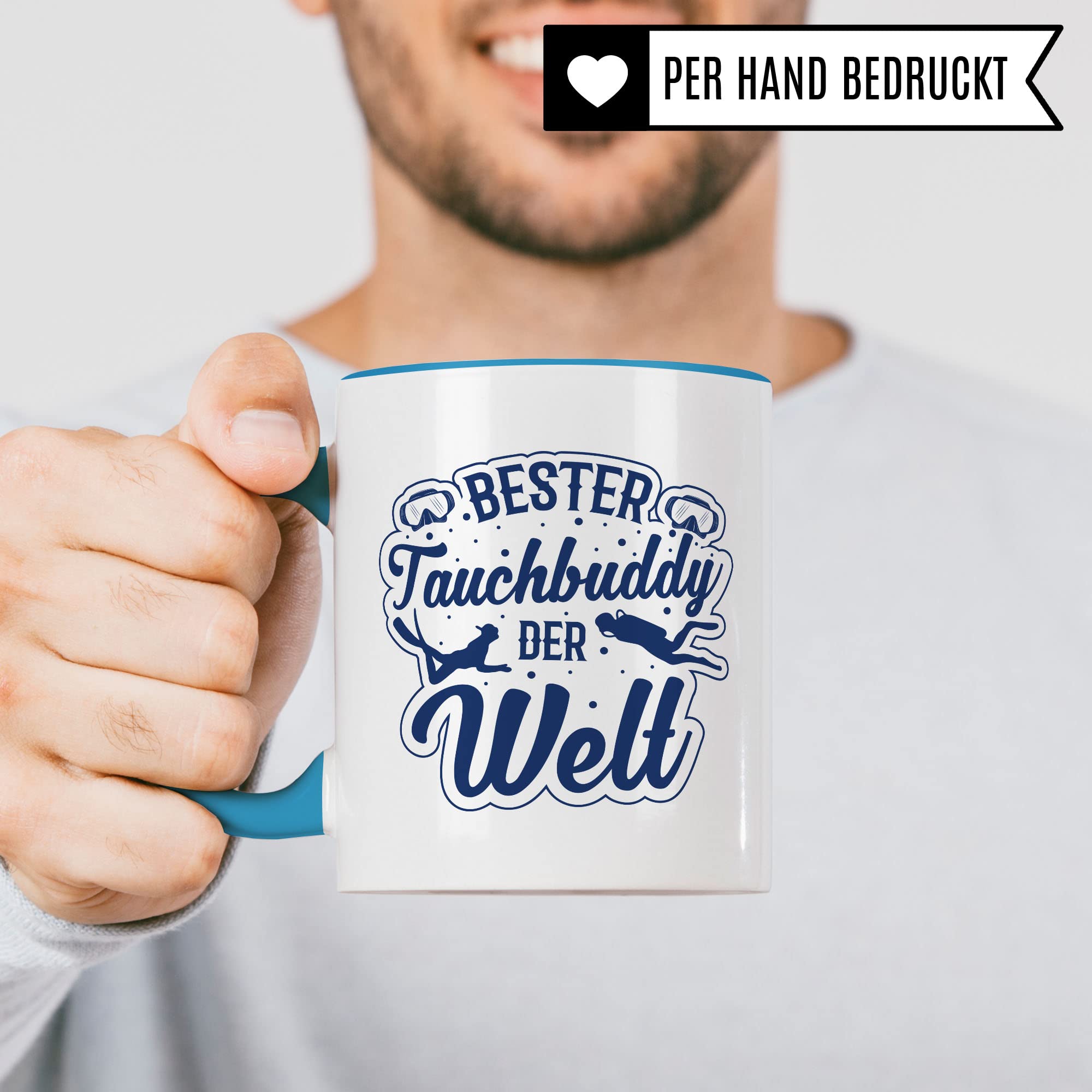 Tauchbuddy Tasse Geschenkidee Diving Kaffeetasse Geschenk für Taucher Taucherin Kaffeebecher Tauchen Becher