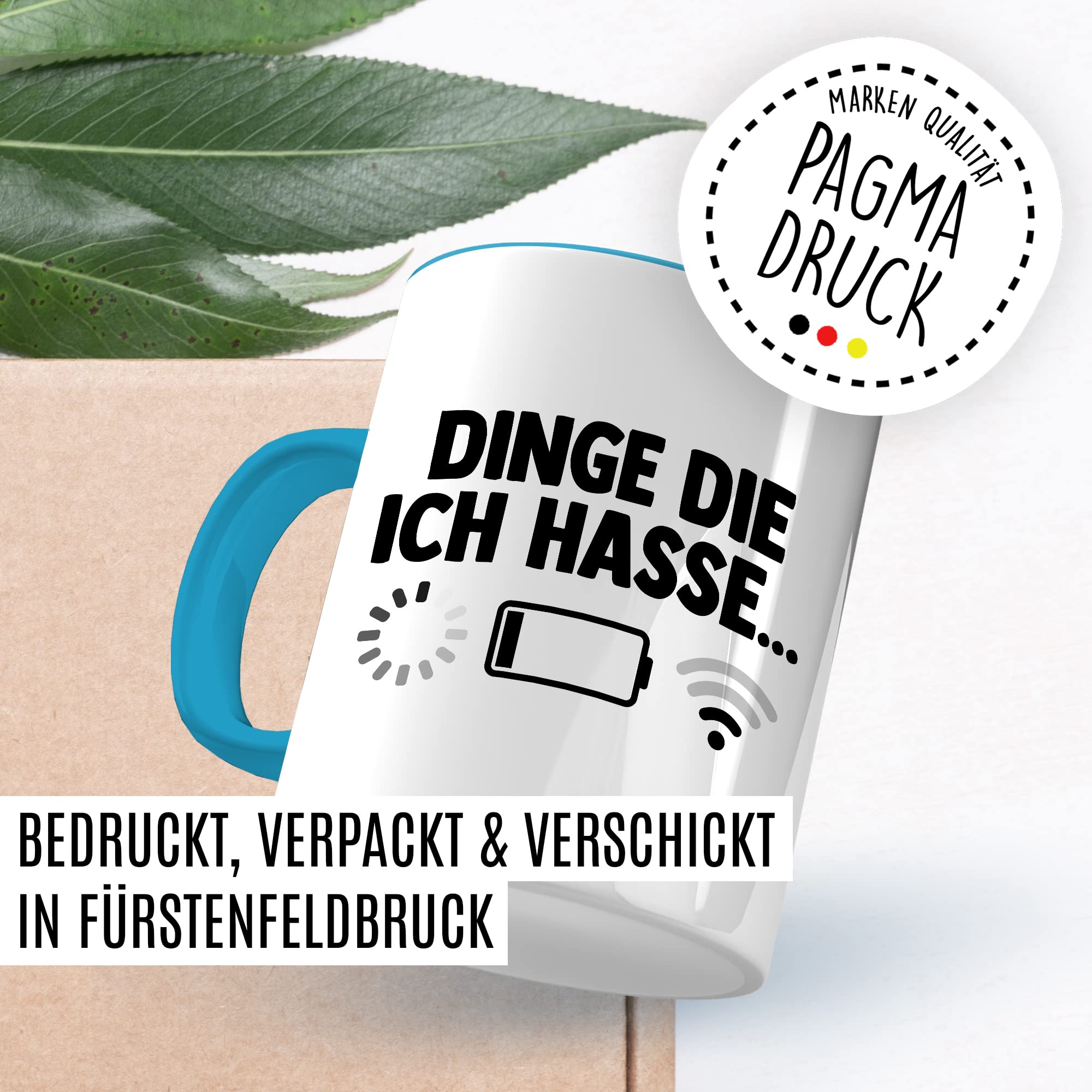 Dinge die ich hasse Tasse Schlechter Empfang Geschenkidee Kaffeetasse Wlan Akku Geschenk für Teenager Kaffeebecher Teen Becher