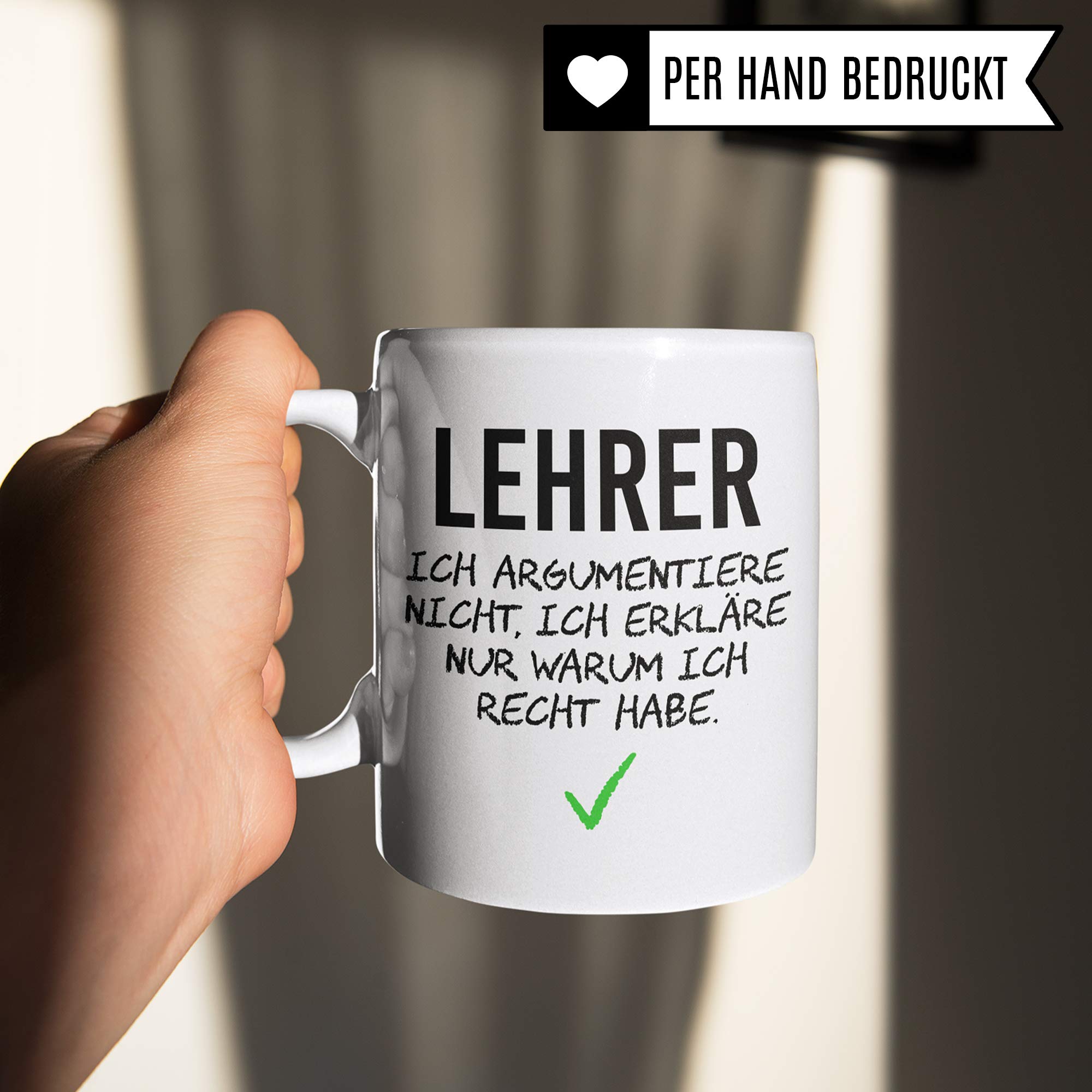 Pagma Druck Lehrer Tasse, Geschenk Lehrer lustig, Kaffeetasse für Gymnasiallehrer Realschullehrer Mittelschullehrer & Grundschullehrer, Lehrer Tasse Geschenk Abschied Abschluss