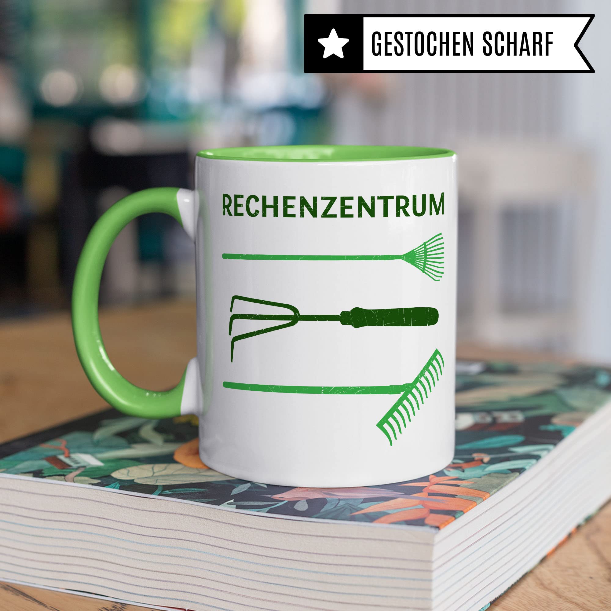 Rechenzentrum Tasse Geschenkidee Informatiker Kaffeetasse Humor Witz Geschenk für Gärtner Kaffeebecher Gartenarbeit Becher