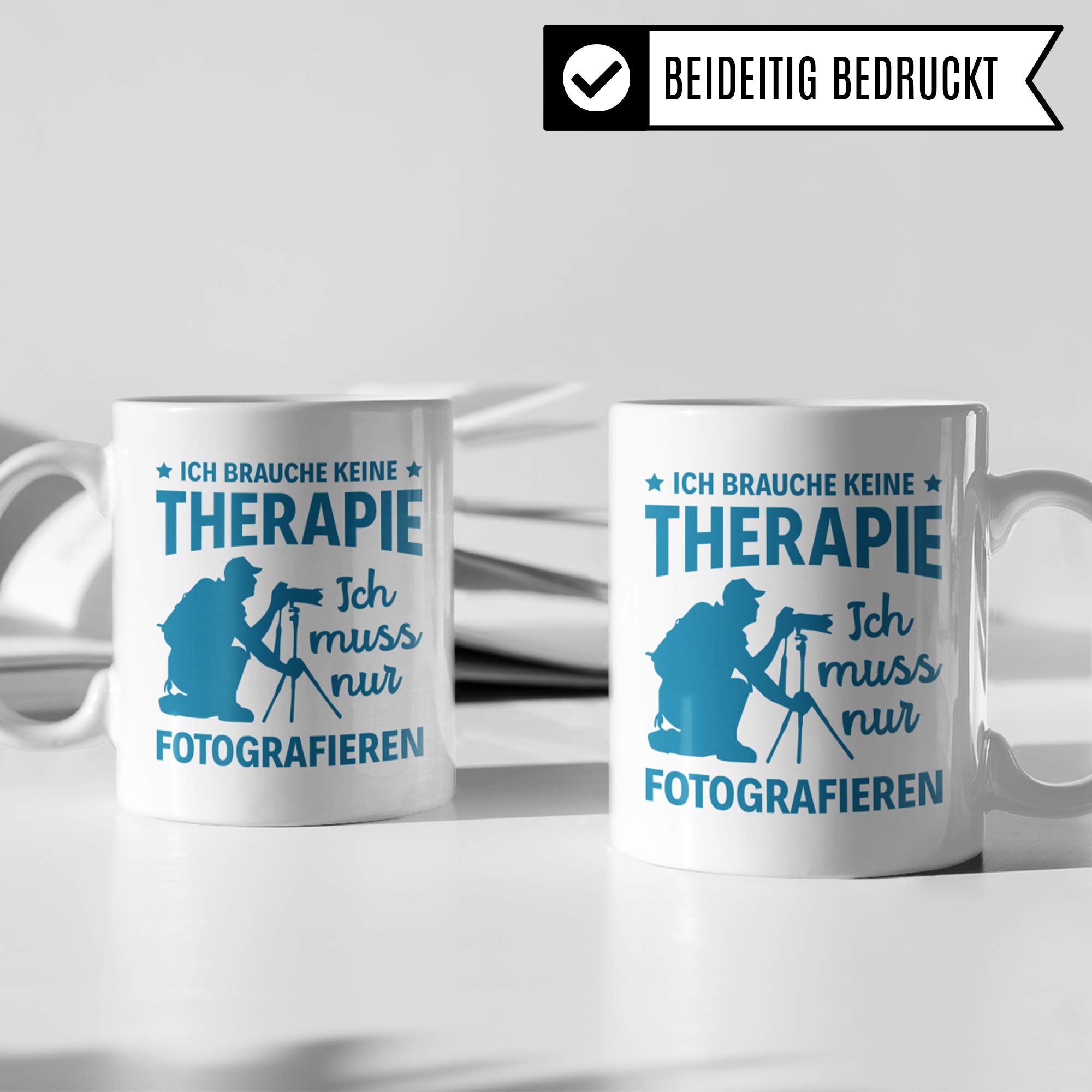 Fotografieren Tasse, Geschenk für Fotografen Becher, Kaffeetasse Fotograf Spruch Objektiv Kameramann, Foto Kaffeebecher Photograf