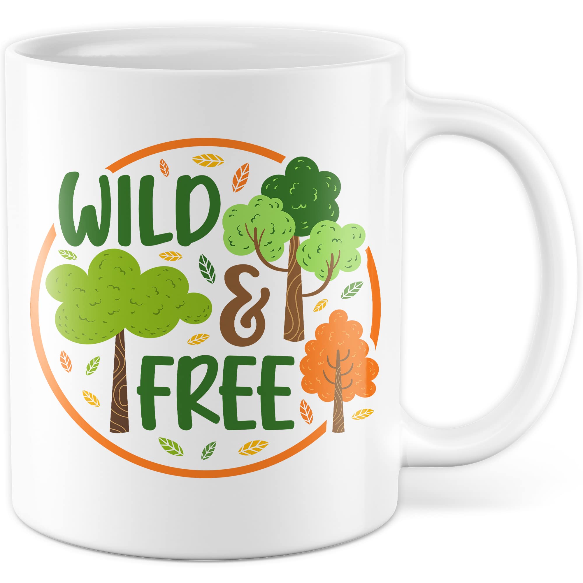 Wild & Free Becher Tasse Wohnmobil Wohnwagen Kaffeetasse Camping Geschenk Camper Kaffee-Becher Geschenkidee Outdoorfans Camperin Zelten Abenteuer Reisen Spruch Campingurlaub