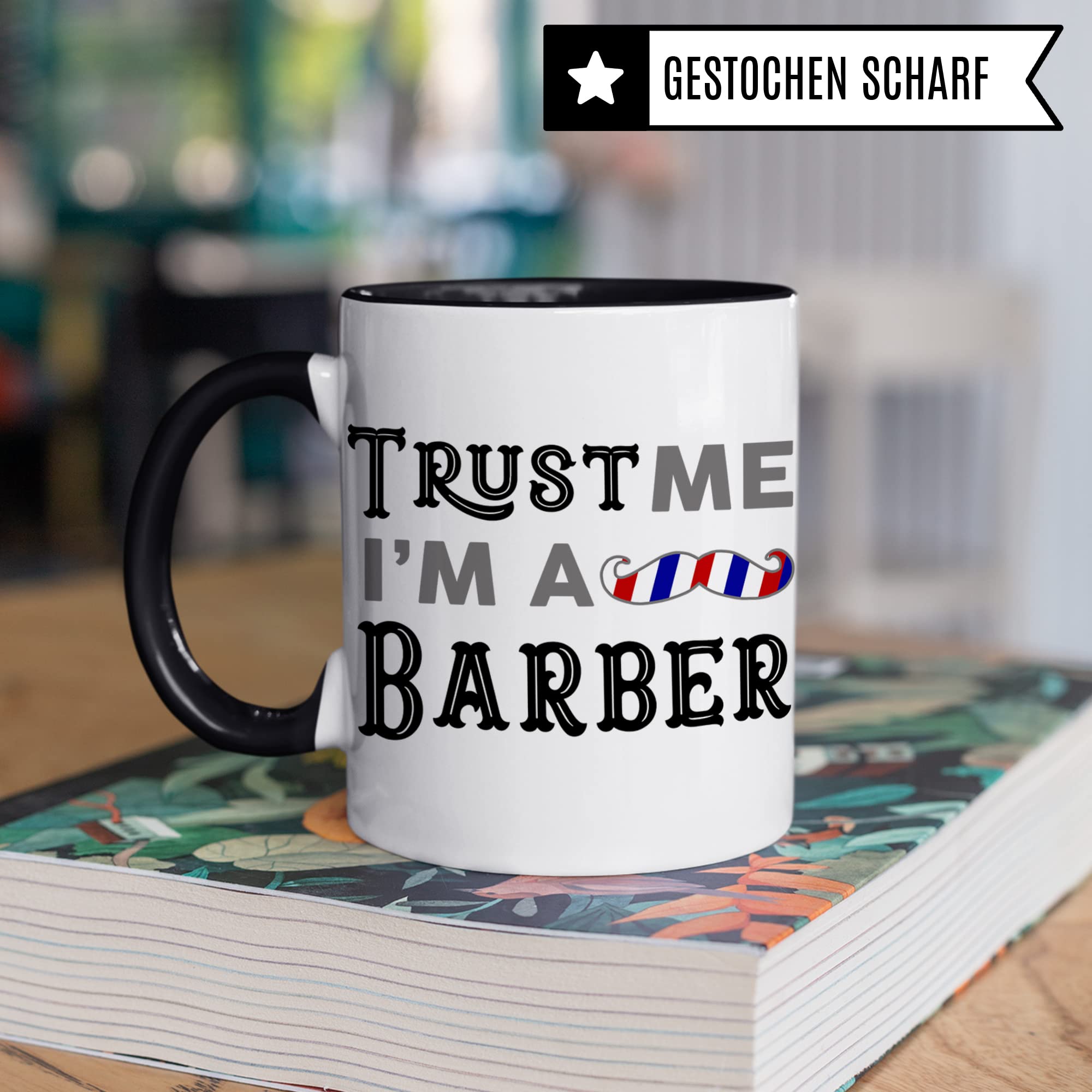 Barber Tasse, Friseur Geschenkidee, Barbershop Tasse mit Spruch lustig, Friseur Geschenk, Kaffeetasse Humor Witz Geschenk für Friseure, Kaffeebecher für Männer